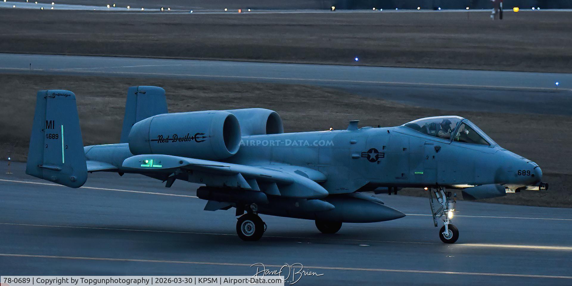 78-0689, 1979 Fairchild Republic A-10C Thunderbolt II C/N A10-0309, TABOR76 holding short