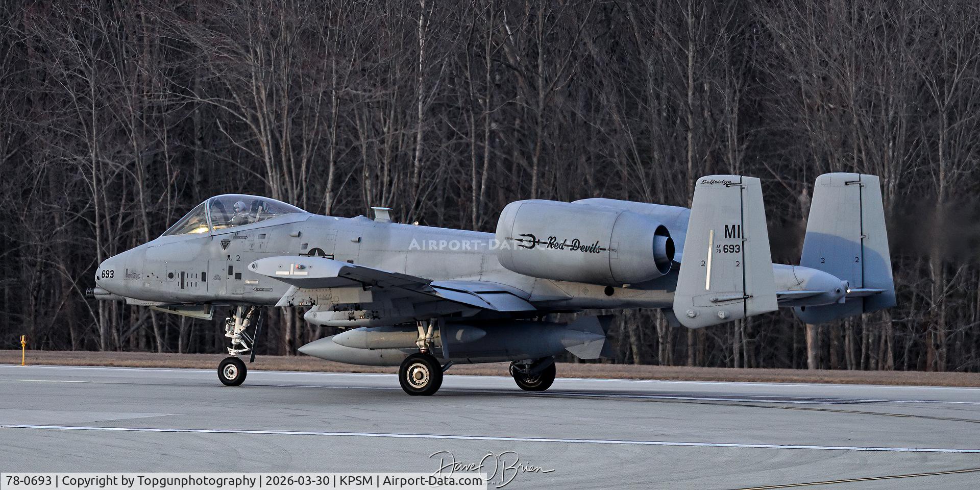 78-0693, 1978 Fairchild Republic A-10C Thunderbolt II C/N A10-0313, HOWDY11, Spare returning back to Selfridge MI