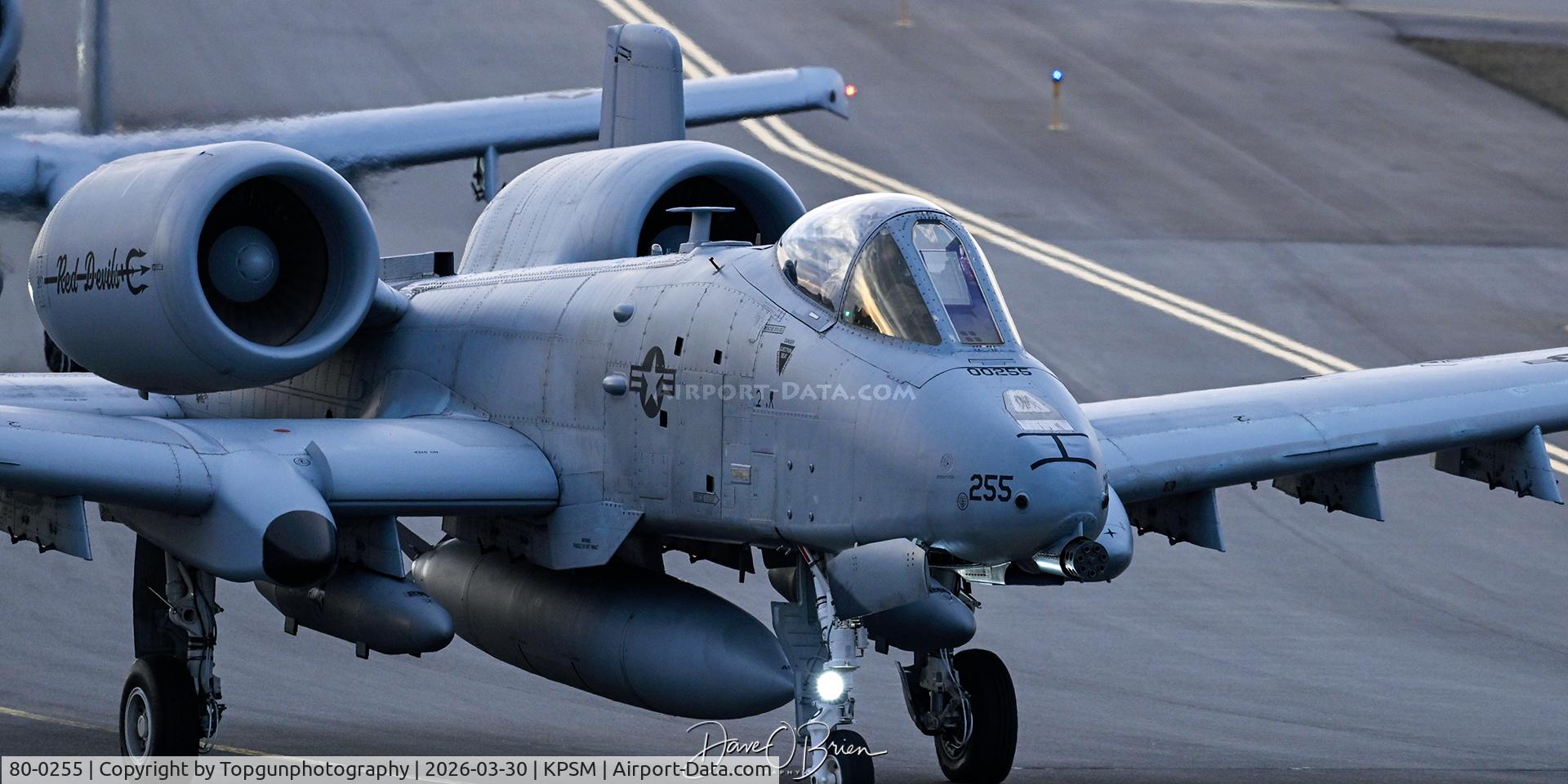 80-0255, 1980 Fairchild Republic A-10C Thunderbolt II C/N A10-0605, 107th FS	Selfridge ANG, MI