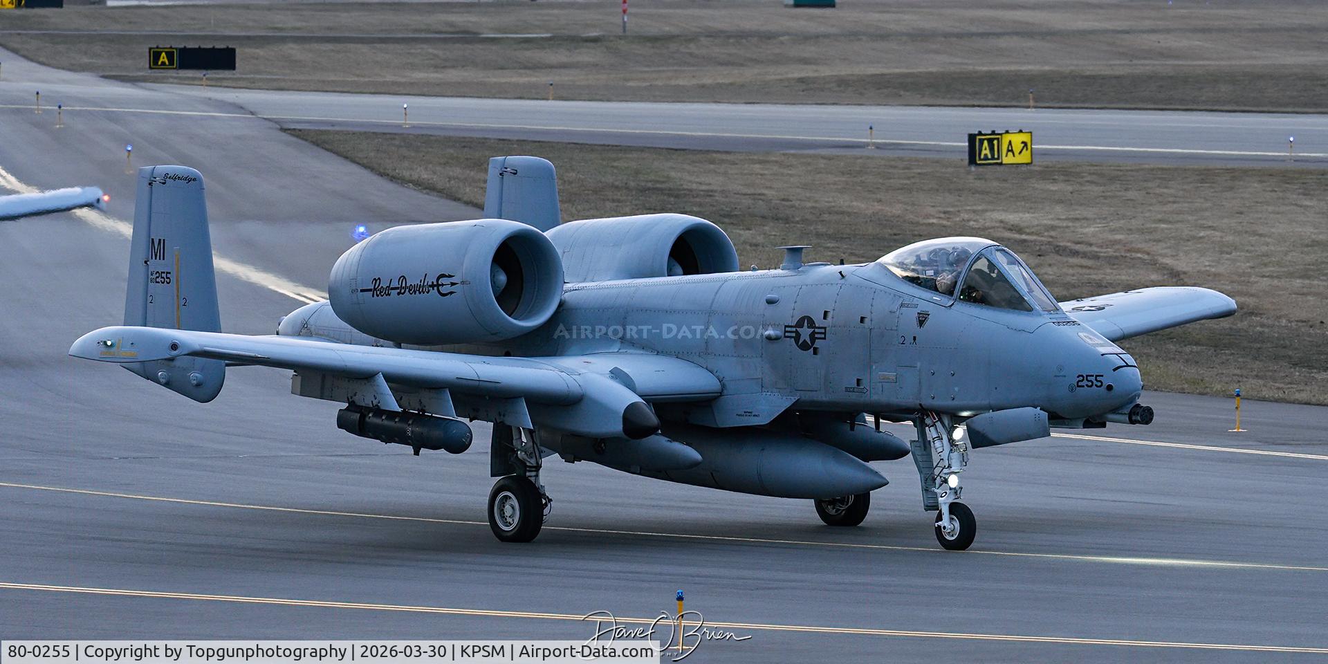 80-0255, 1980 Fairchild Republic A-10C Thunderbolt II C/N A10-0605, TABOR82
