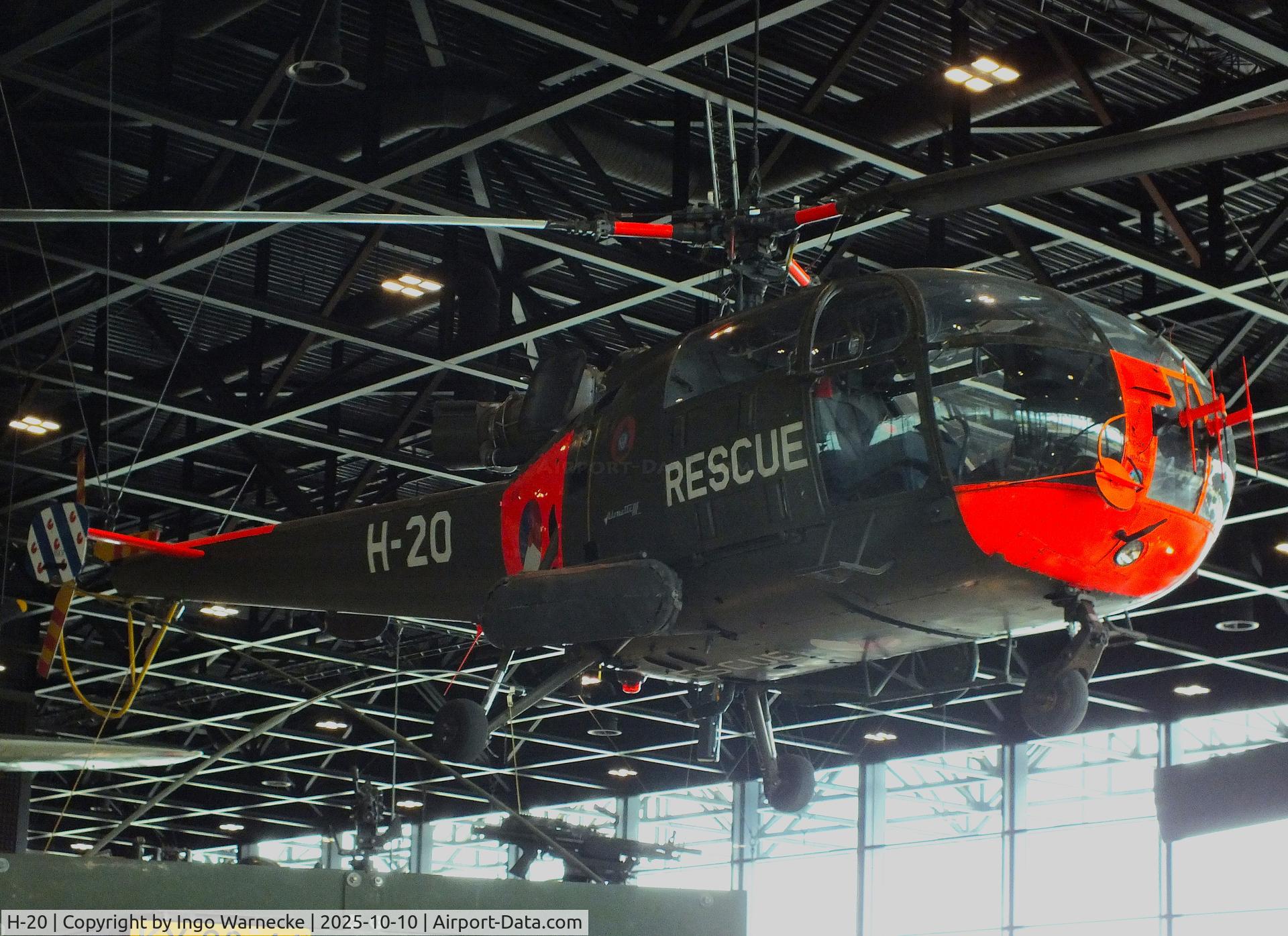 H-20, Sud SE-3160 Alouette III C/N 1320, Sud-Est SE.3160 Alouette III at the Nationaal Militair Museum / National Military Museum, Soesterberg