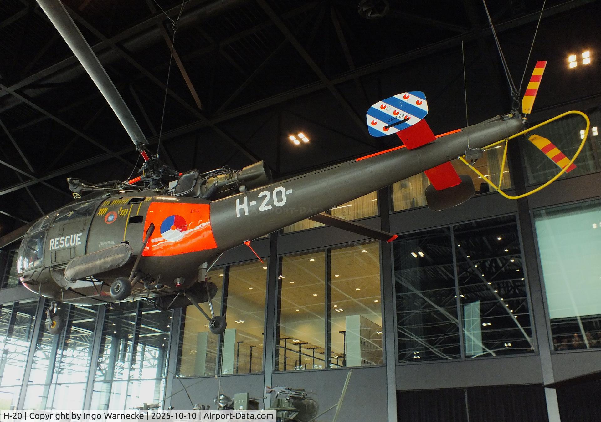 H-20, Sud SE-3160 Alouette III C/N 1320, Sud-Est SE.3160 Alouette III at the Nationaal Militair Museum / National Military Museum, Soesterberg