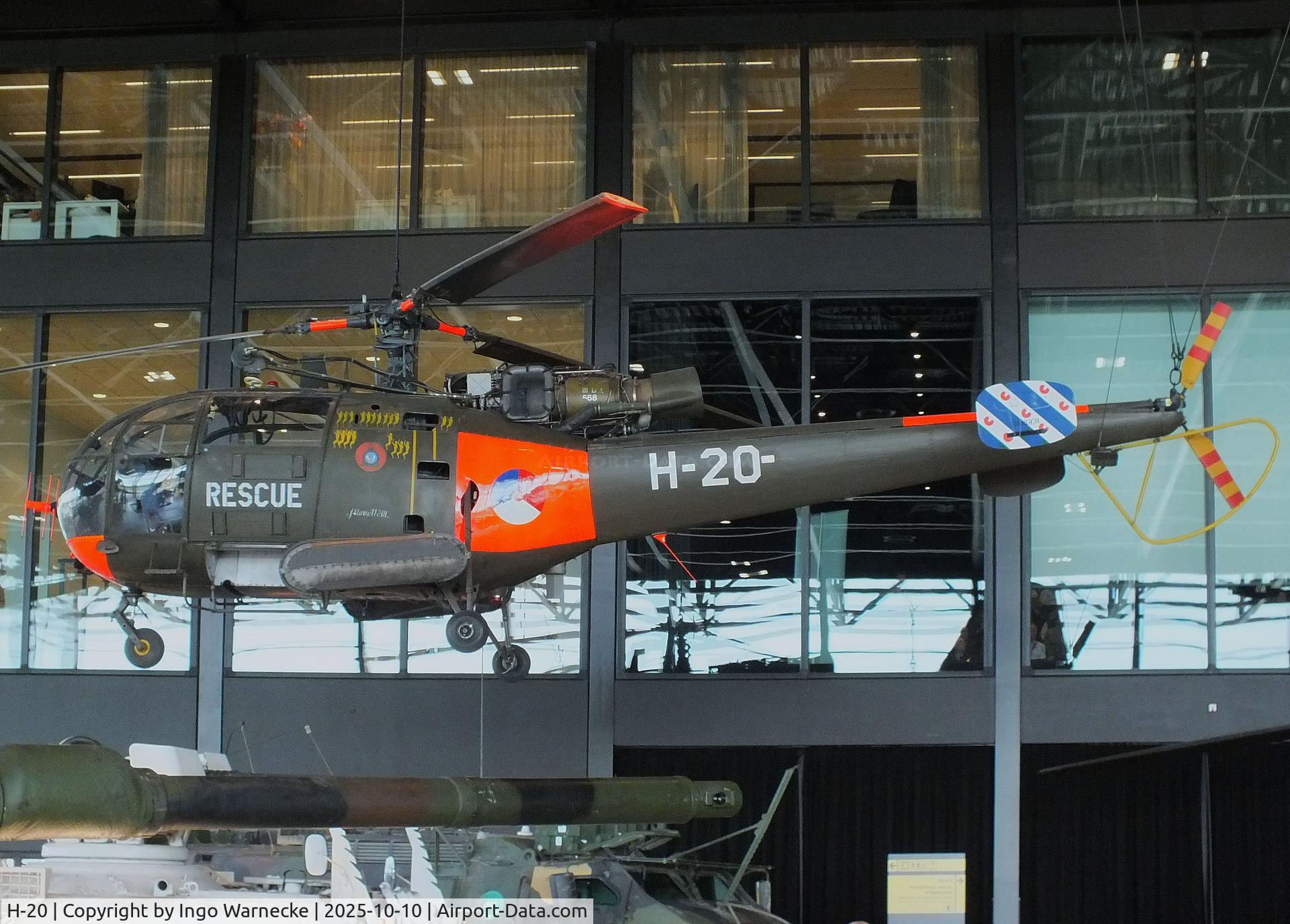 H-20, Sud SE-3160 Alouette III C/N 1320, Sud-Est SE.3160 Alouette III at the Nationaal Militair Museum / National Military Museum, Soesterberg