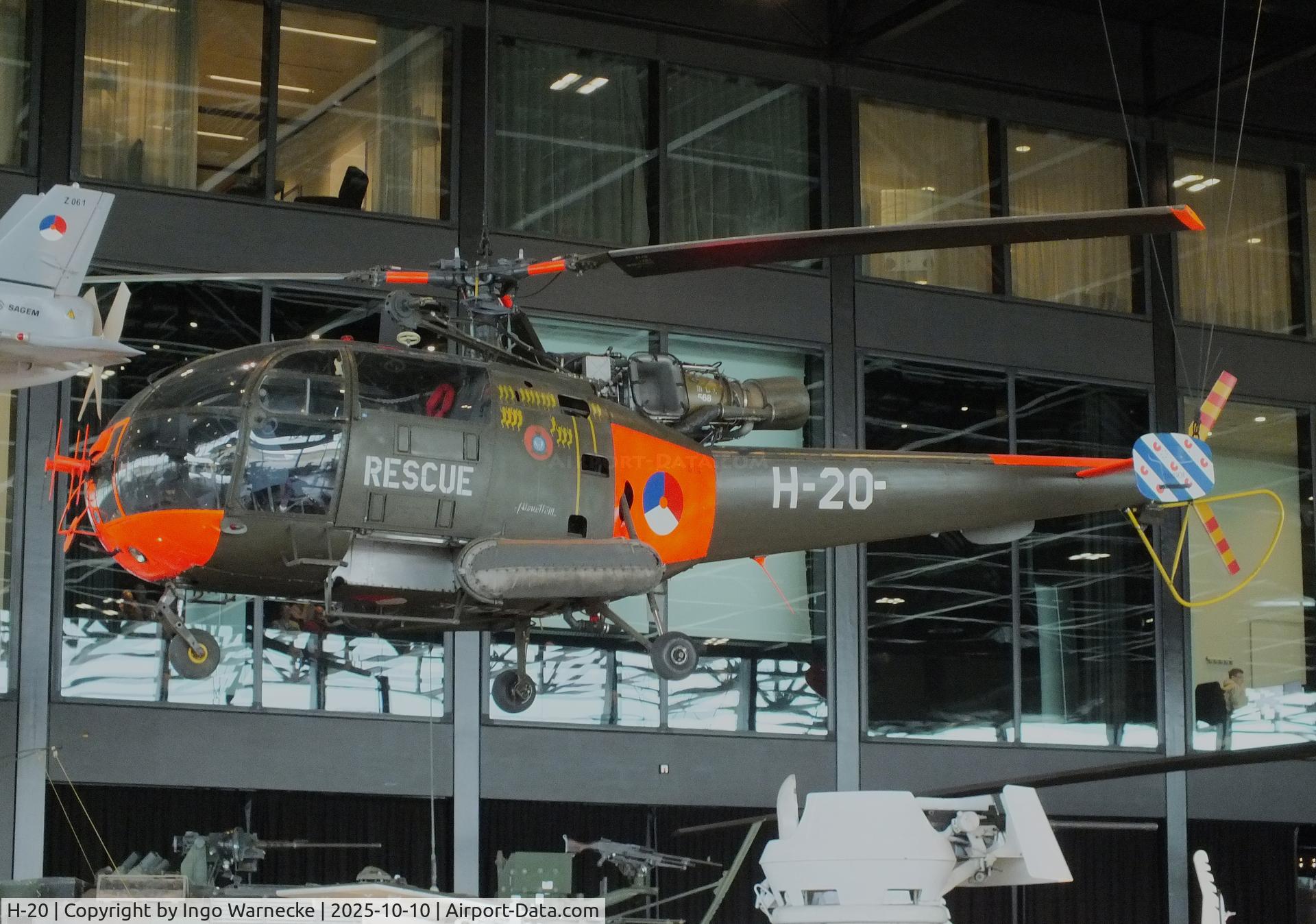 H-20, Sud SE-3160 Alouette III C/N 1320, Sud-Est SE.3160 Alouette III at the Nationaal Militair Museum / National Military Museum, Soesterberg