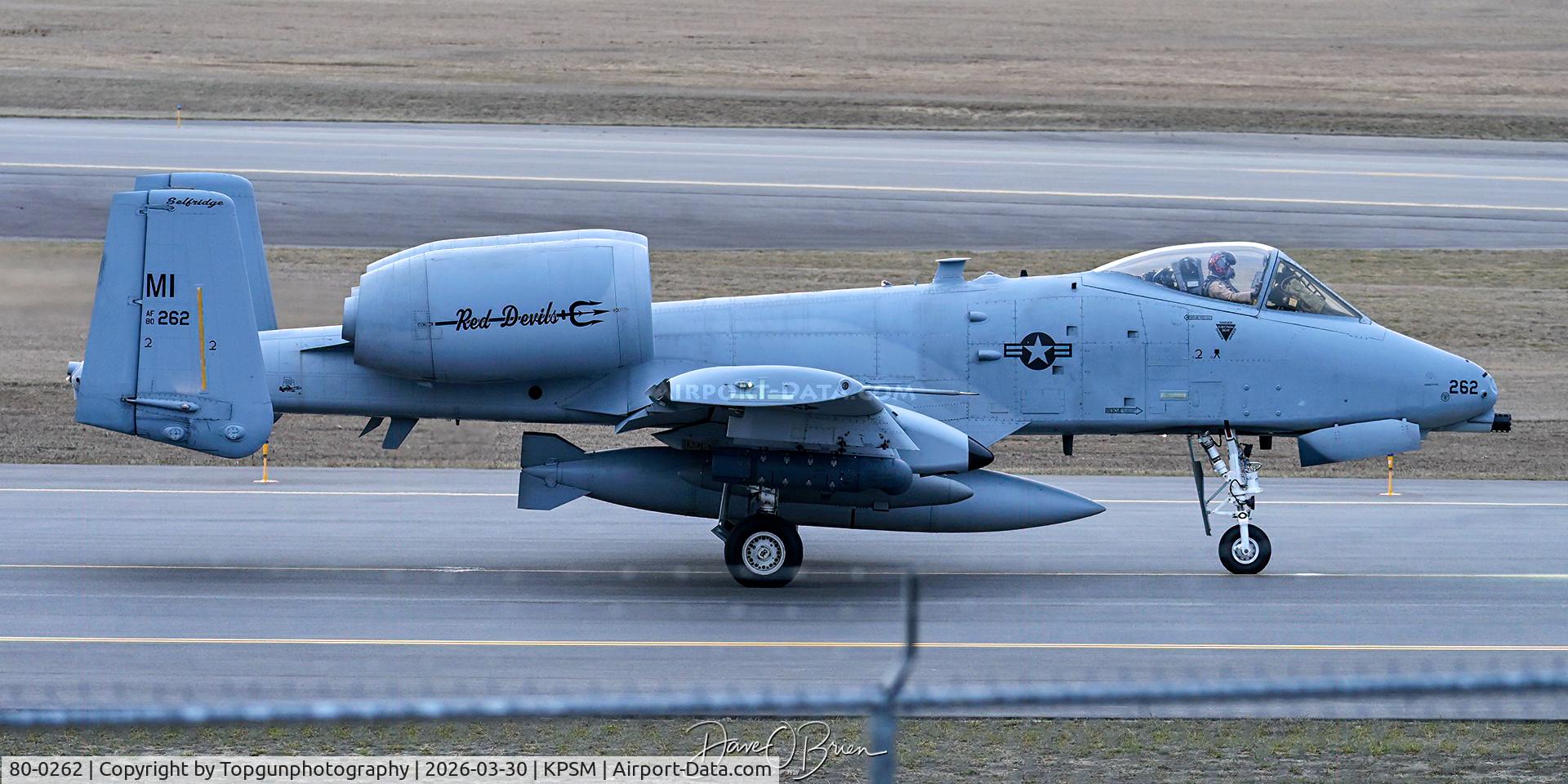 80-0262, 1980 Fairchild Republic A-10A Thunderbolt II C/N A10-0612, TABOR83