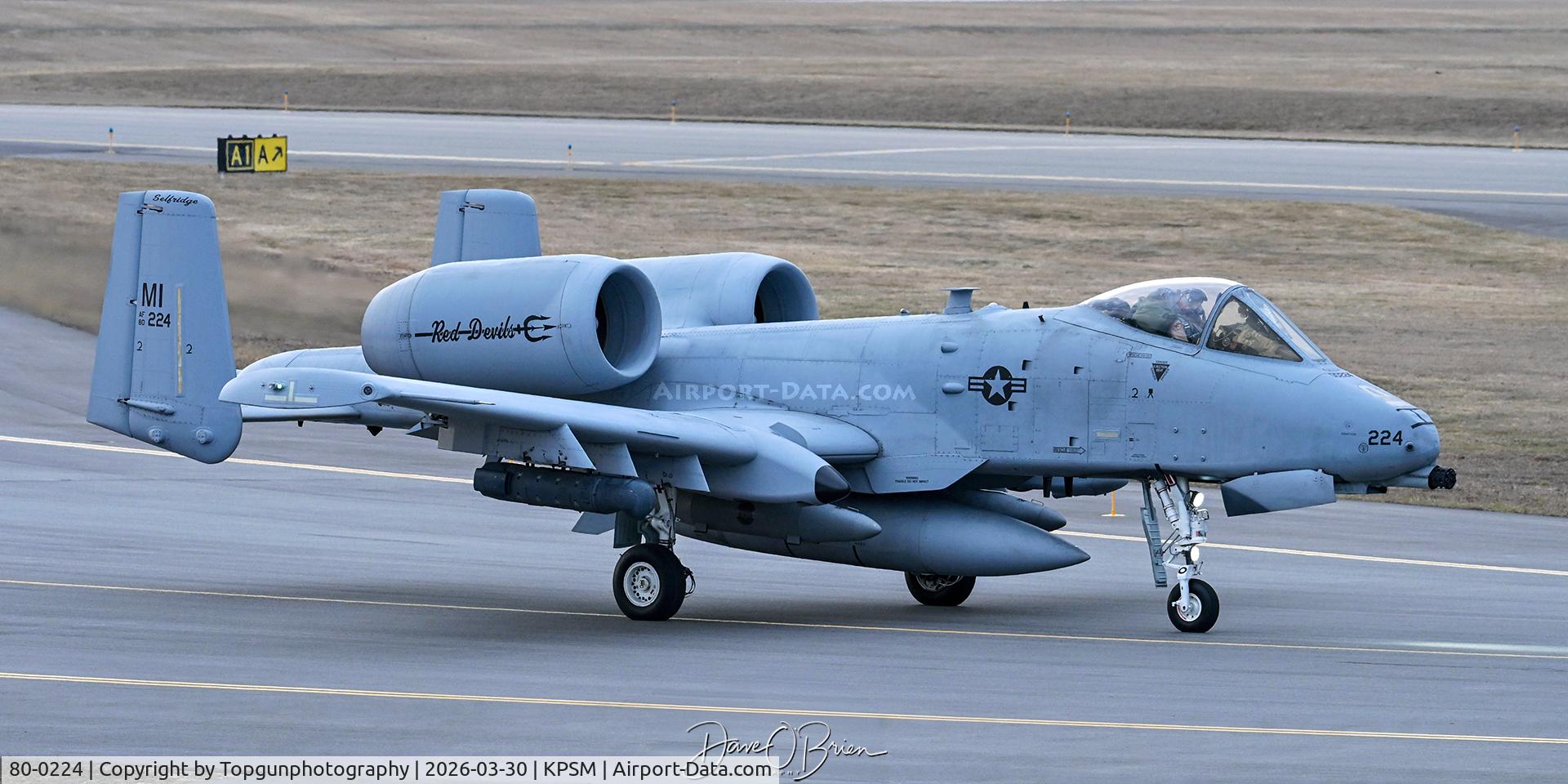 80-0224, 1980 Fairchild Republic A-10C Thunderbolt II C/N A10-0574, TABOR85