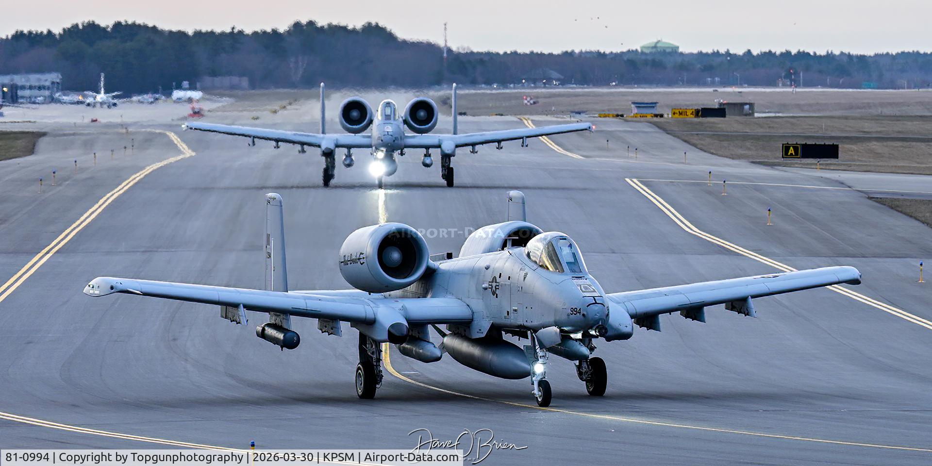 81-0994, 1981 Fairchild Republic A-10C Thunderbolt II C/N A10-0689, TABOR86