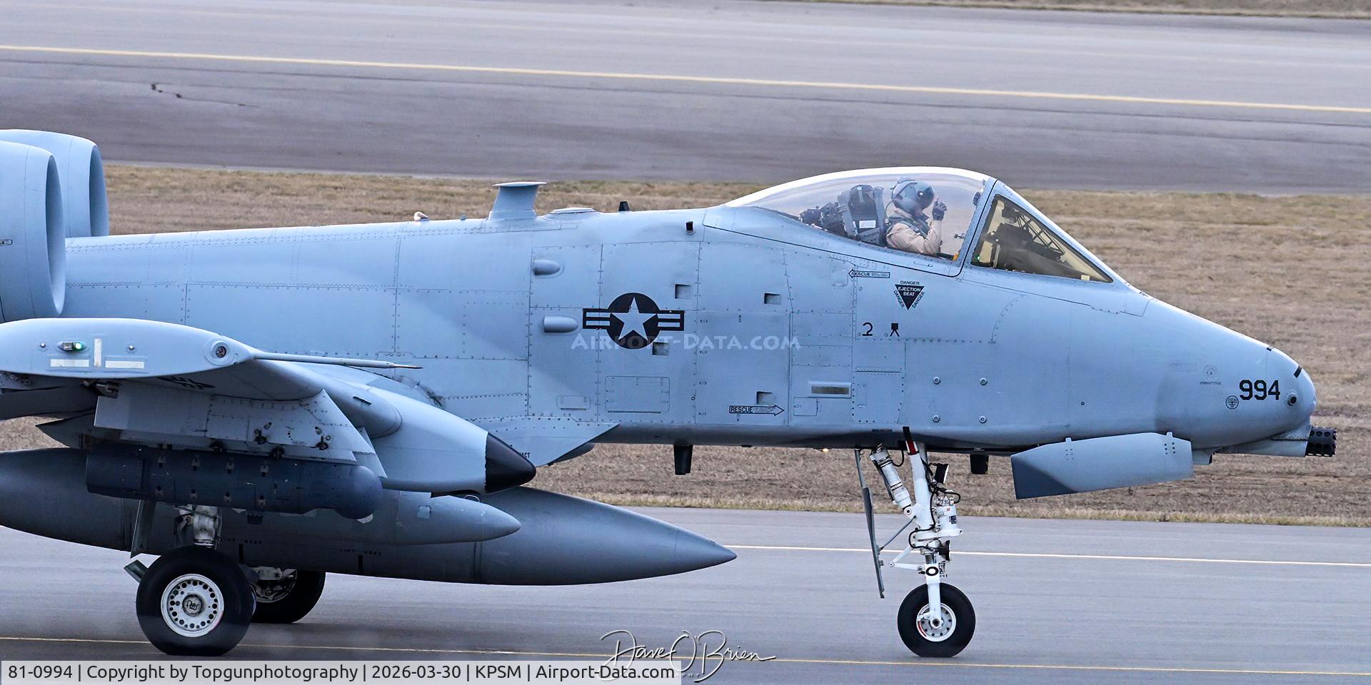 81-0994, 1981 Fairchild Republic A-10C Thunderbolt II C/N A10-0689, TABOR86