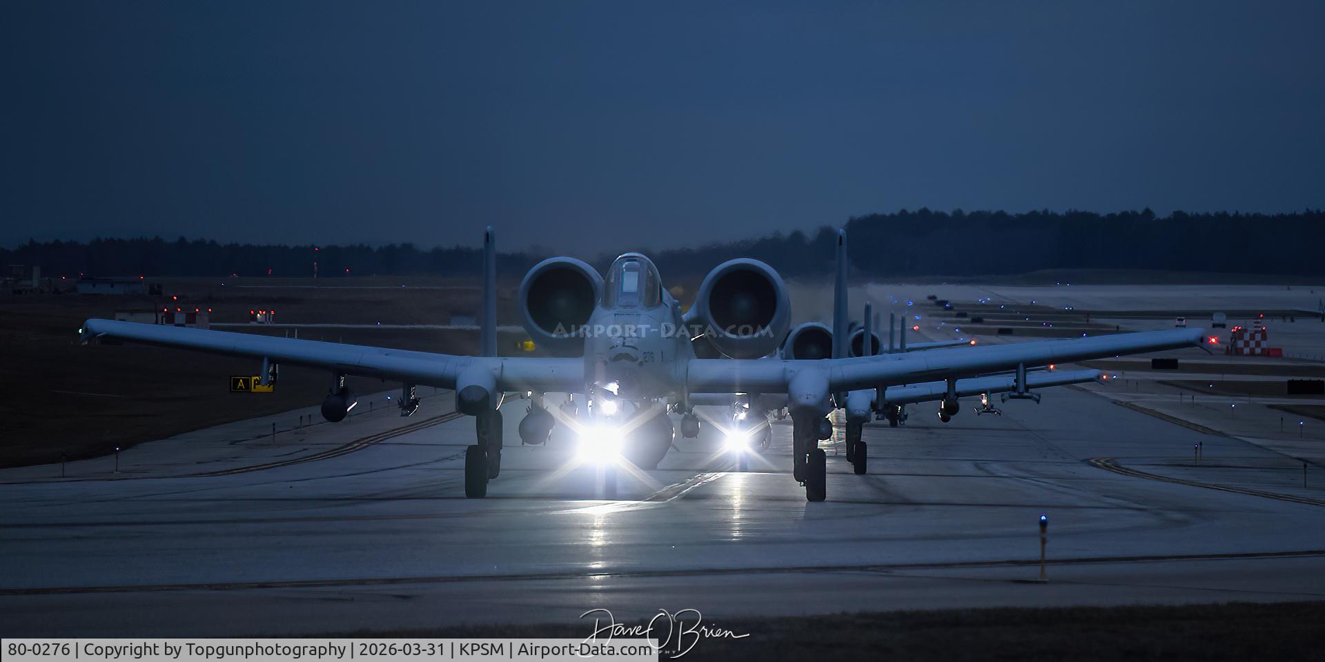 80-0276, 1980 Fairchild Republic A-10C Thunderbolt II C/N A10-0626, TABOR91 leading the flight to RW34