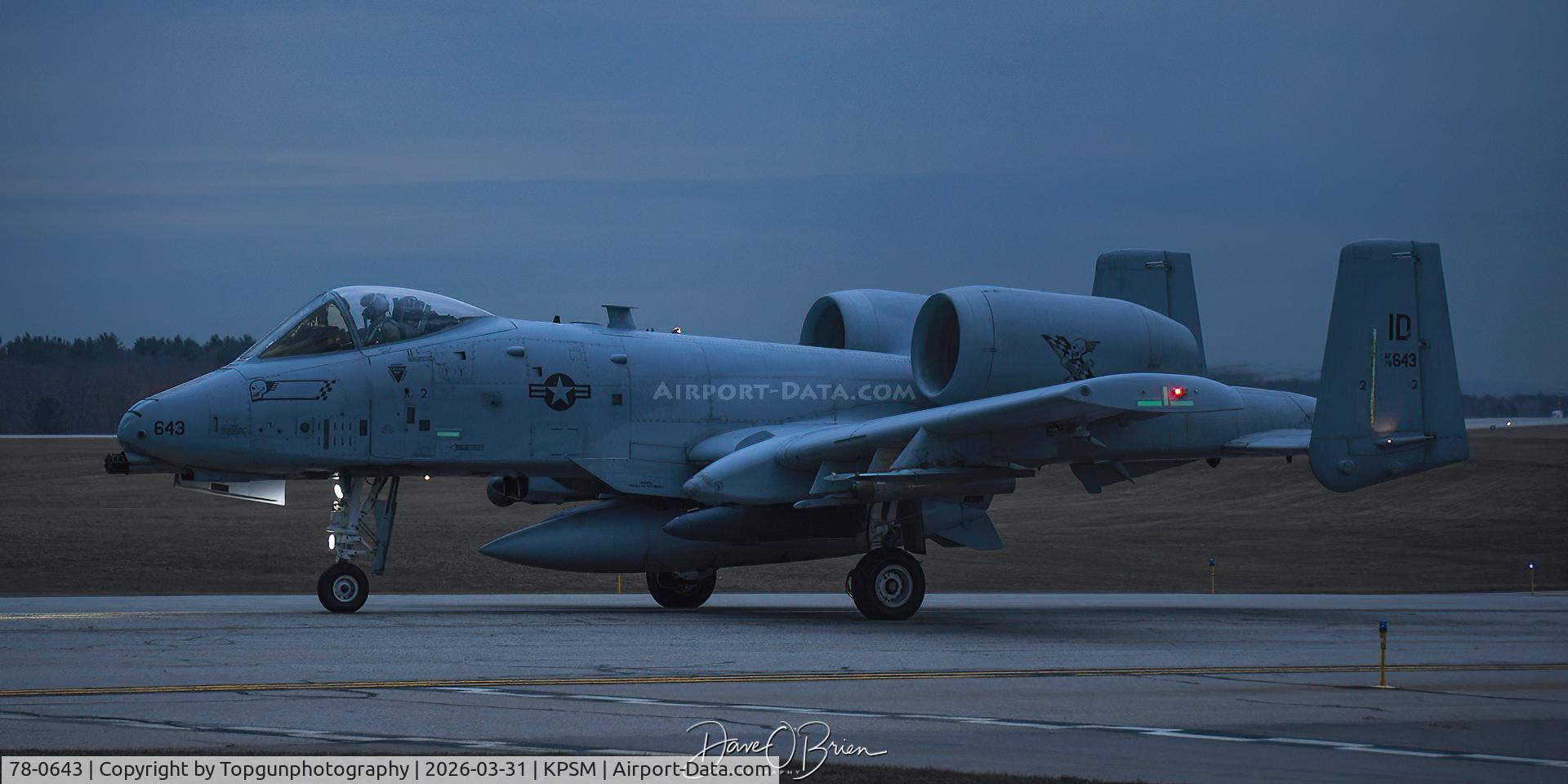 78-0643, 1978 Fairchild Republic A-10C Thunderbolt II C/N A10-0263, TABOR92