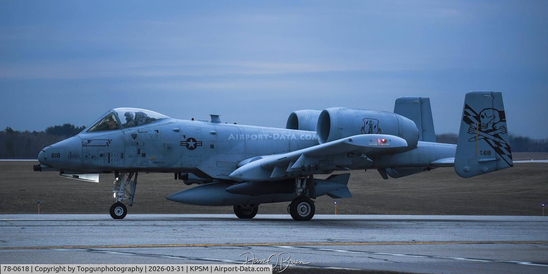 78-0618, 1978 Fairchild Republic A-10C Thunderbolt II C/N A10-0238, 190th FS	Gowen Field ANGB, ID