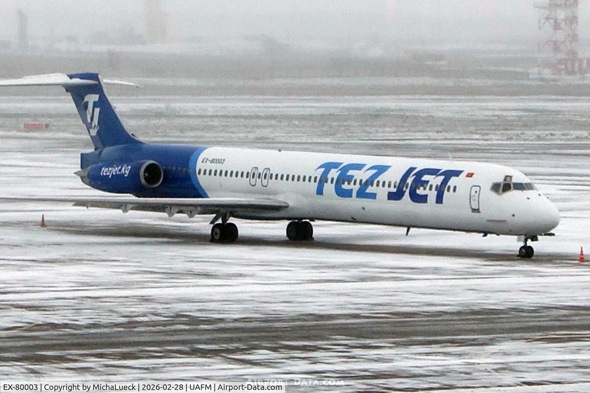 EX-80003, 1996 McDonnel Douglas MD-83 C/N 53487, At Bishkek Manas Airport
