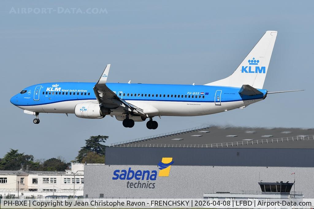 PH-BXE, 2000 Boeing 737-8K2 C/N 29595, Amsterdam (AMS)	Bordeaux (BOD)	KL1441