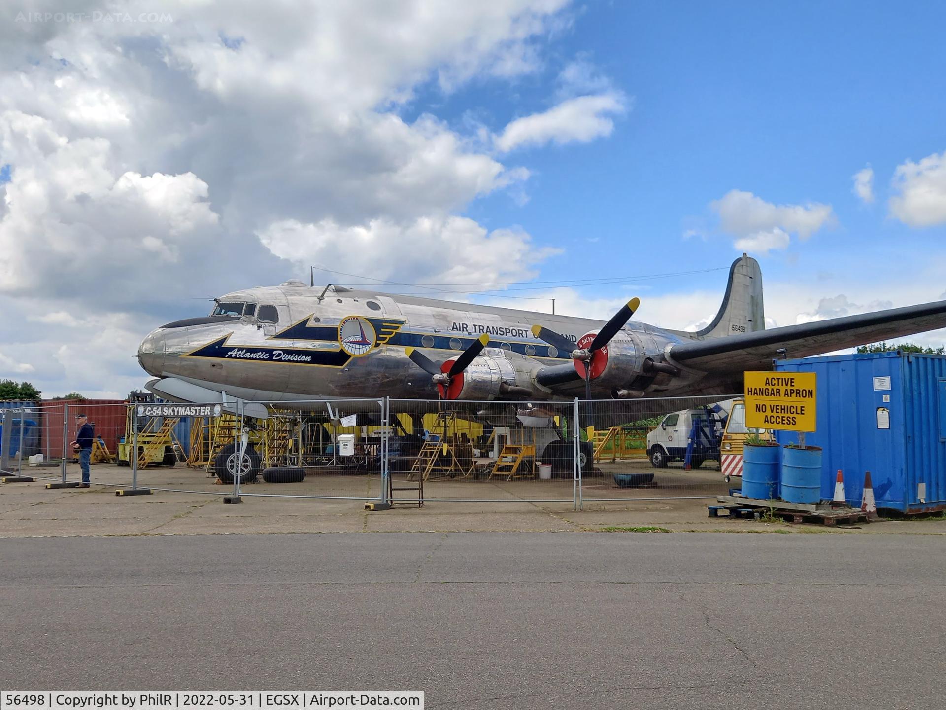 56498, 1945 Douglas C-54Q-1-DC Skymaster (DC-4A) C/N 10630, 56498 (42-72525, N44914) 1945 Douglas C-54Q North Weald 31.05.22 (2).jpg
