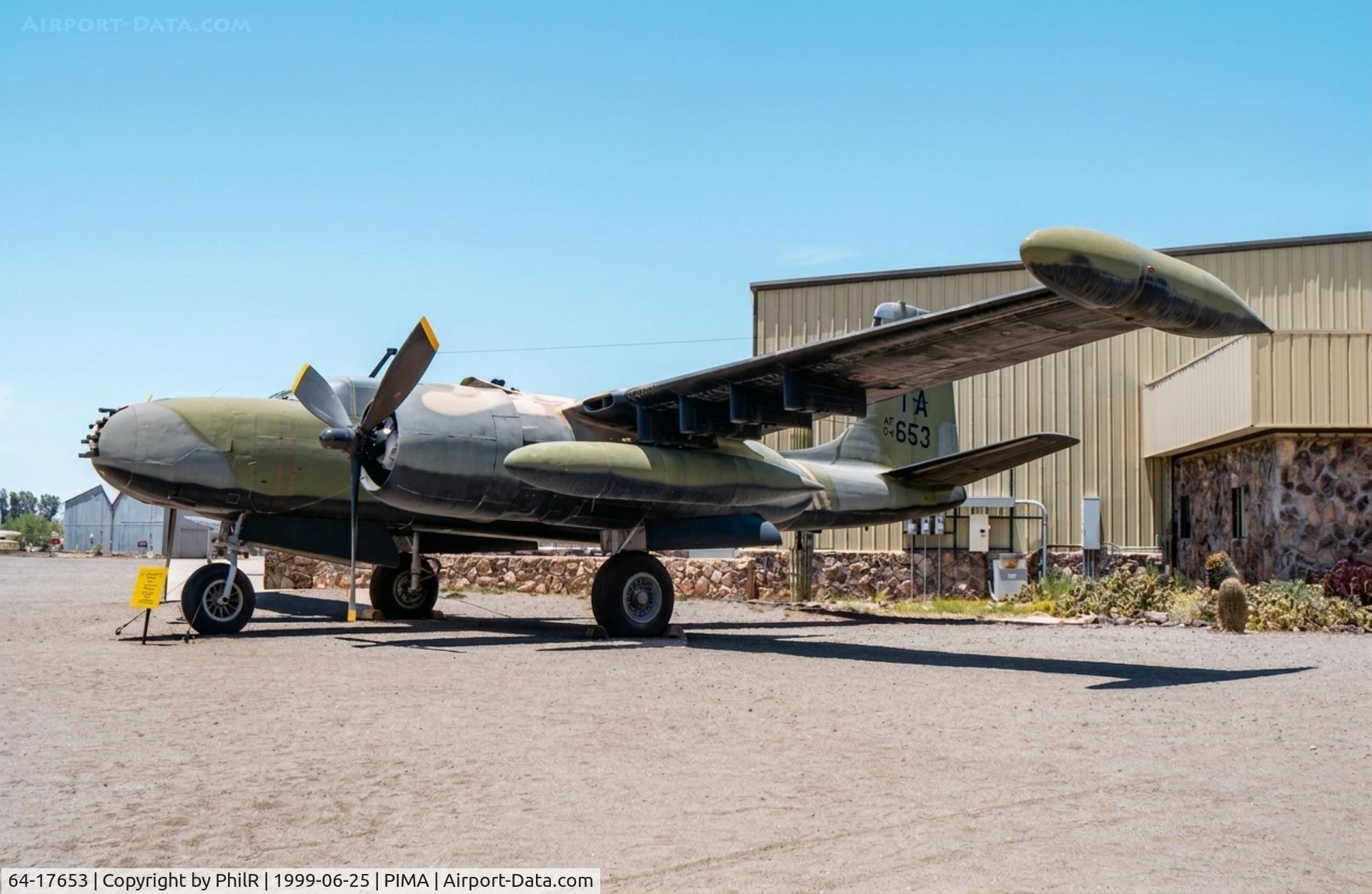 55-0395, 1955 Douglas WB-66D Destroyer C/N 45027, 64-17653 Douglas-On B-26K Counter Invader USAF Pima 
