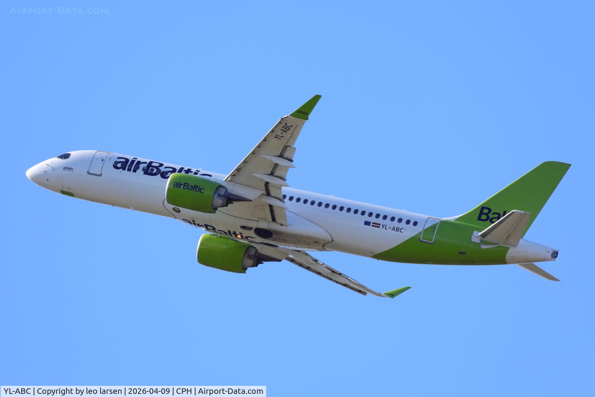 YL-ABC, 2021 Airbus A220-300 C/N 55127, Copenhagen 9.4.2026