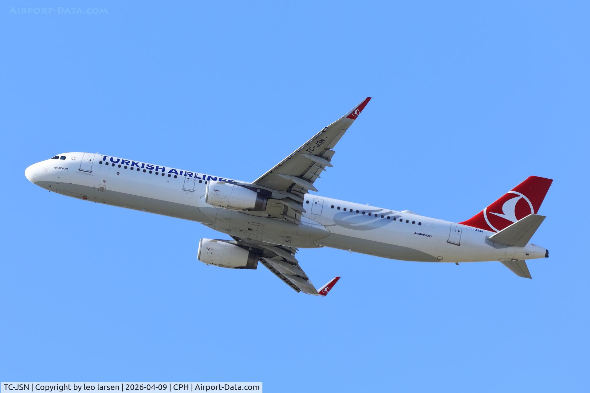 TC-JSN, 2015 Airbus A321-231 C/N 6508, Copenhagen 9.4.2026