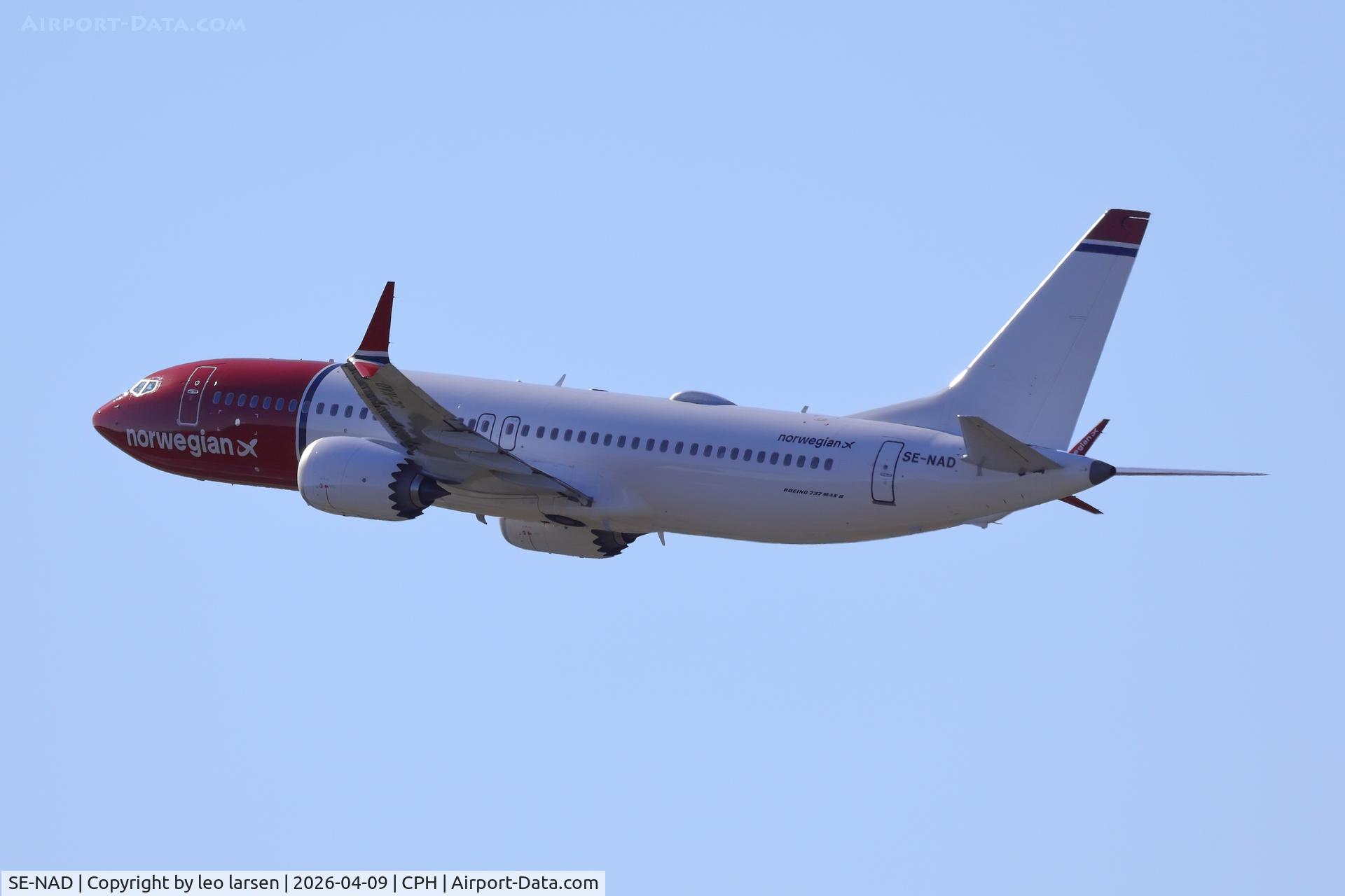 SE-NAD, 2025 Boeing B-737 -8 Max C/N 63977, Copenhagen 9.4.2026