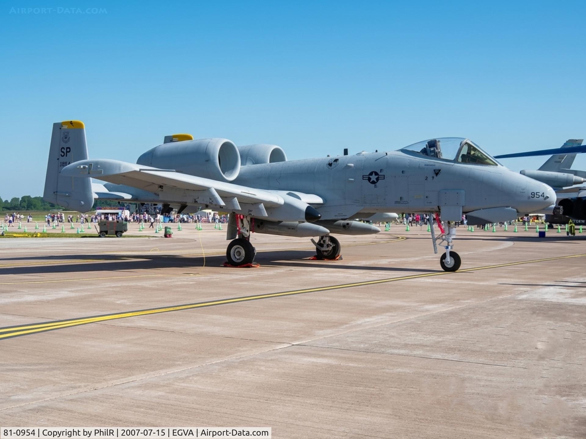 81-0954, 1981 Fairchild Republic A-10A Thunderbolt II C/N A10-0649, 81-0954 1981 Fairchild Republic A1-0A Thunderbolt ll USAF RIAT 