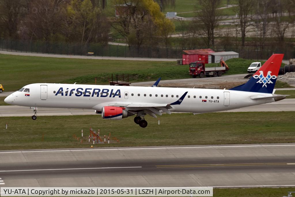 YU-ATA, 2015 Embraer 195AR (ERJ-190-200IGW) C/N 19000688, Landing