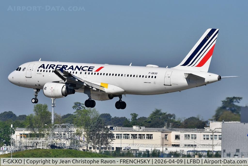 F-GKXO, 2008 Airbus A320-214 C/N 3420, Paris (CDG)	Bordeaux (BOD)	AF7432