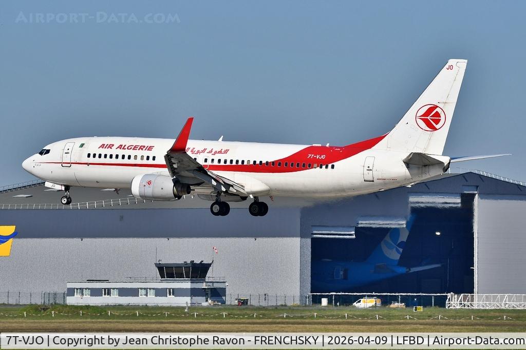 7T-VJO, 2001 Boeing 737-8D6 C/N 30207, Oran (ORN)	Bordeaux (BOD)	AH1192