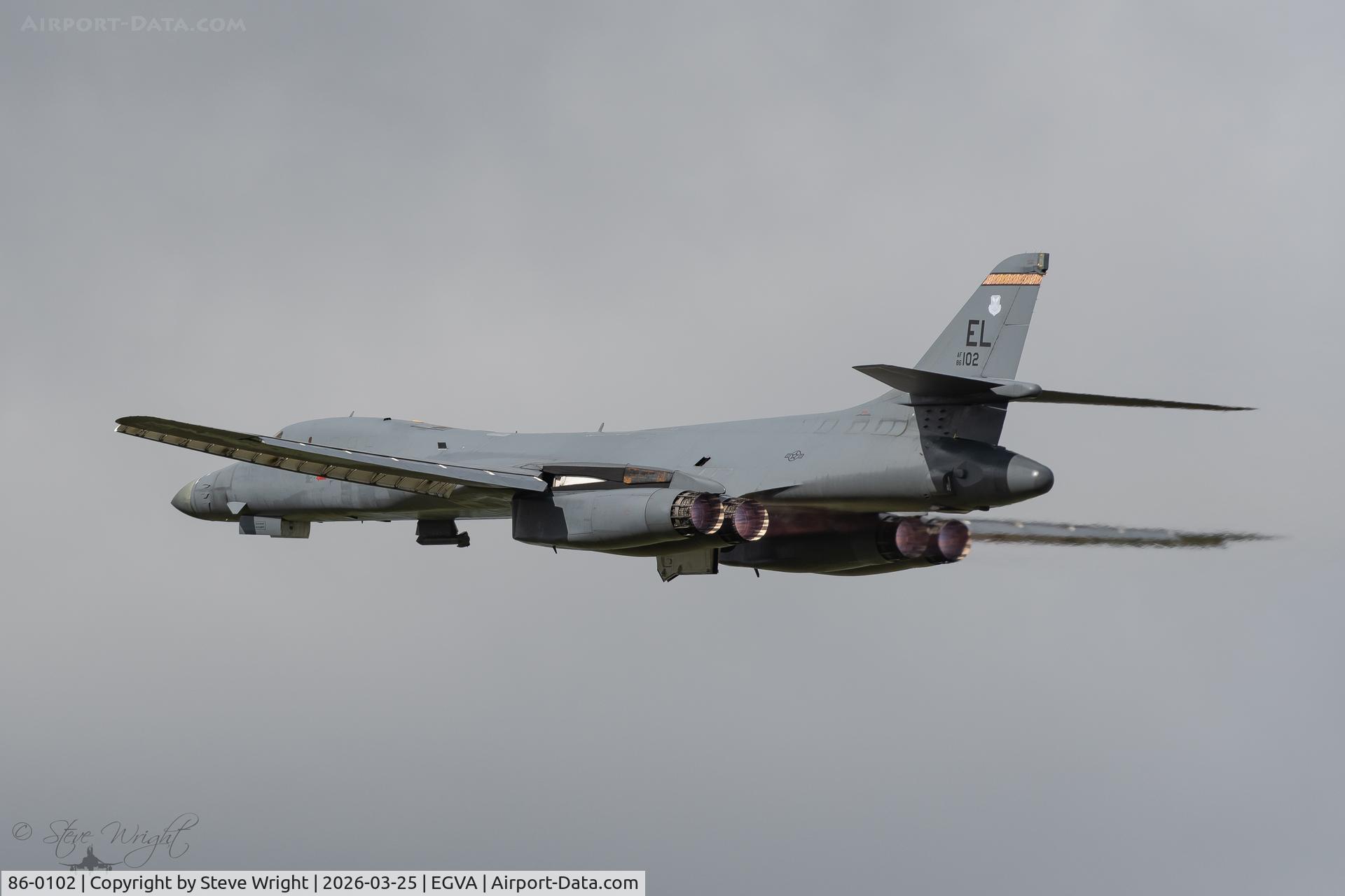 86-0102, 1986 Rockwell B-1B Lancer C/N 62, Operation Epic Fury