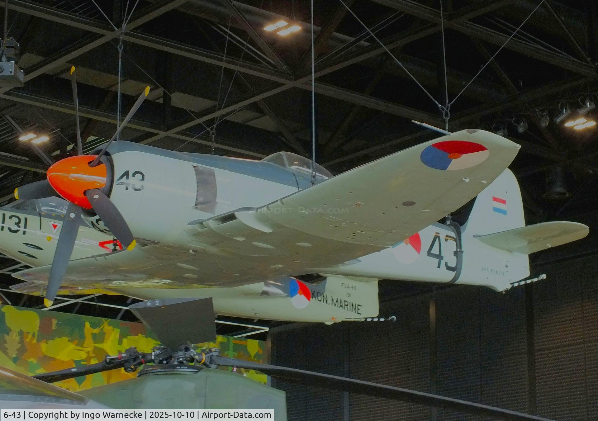 6-43, Hawker Sea Fury FB.51 C/N 631D, Hawker Sea Fury FB51 at the Nationaal Militair Museum / National Military Museum, Soesterberg