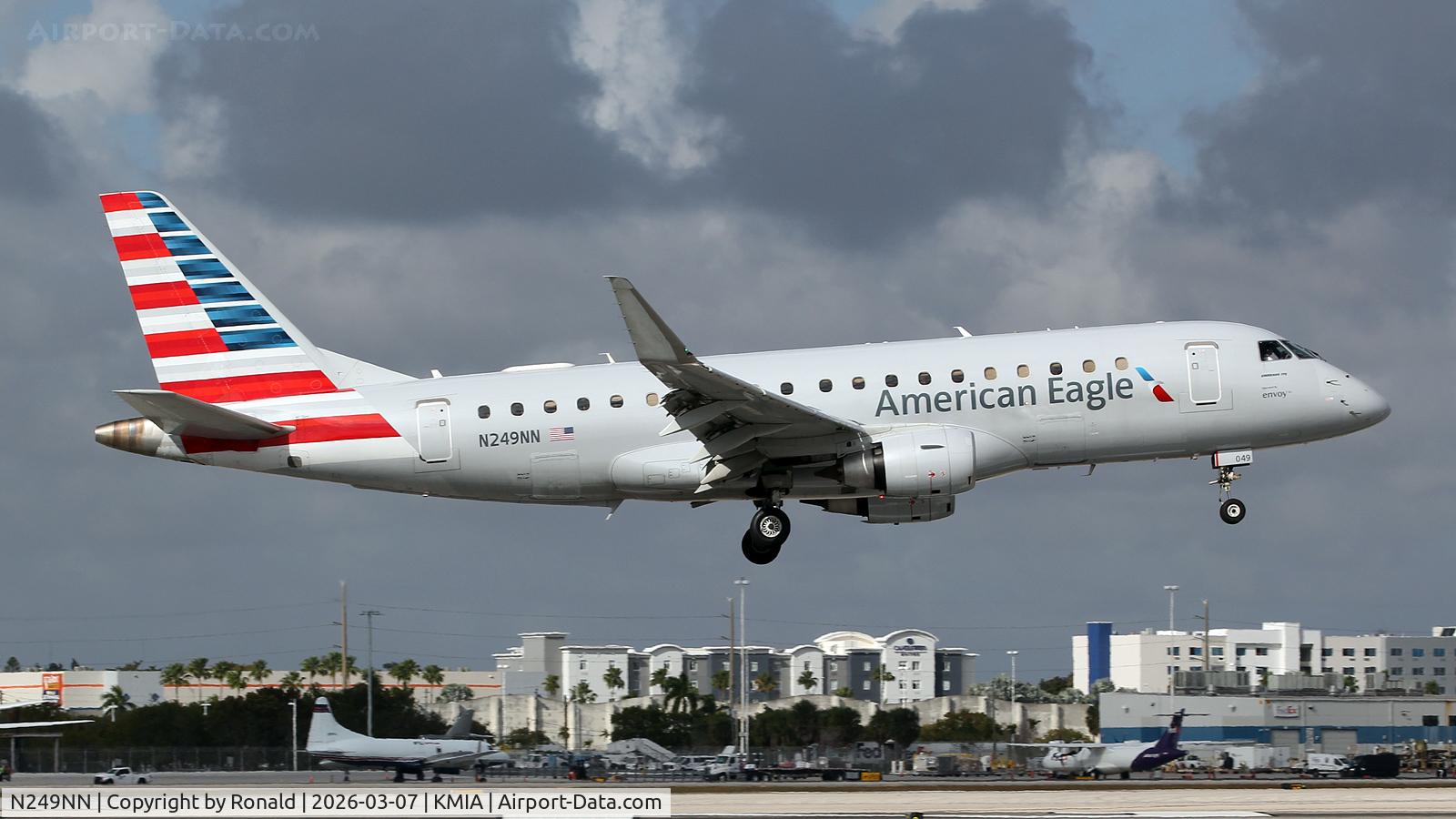 N249NN, 2017 Embraer 175LR (ERJ-170-200LR) C/N 17000634, at mia