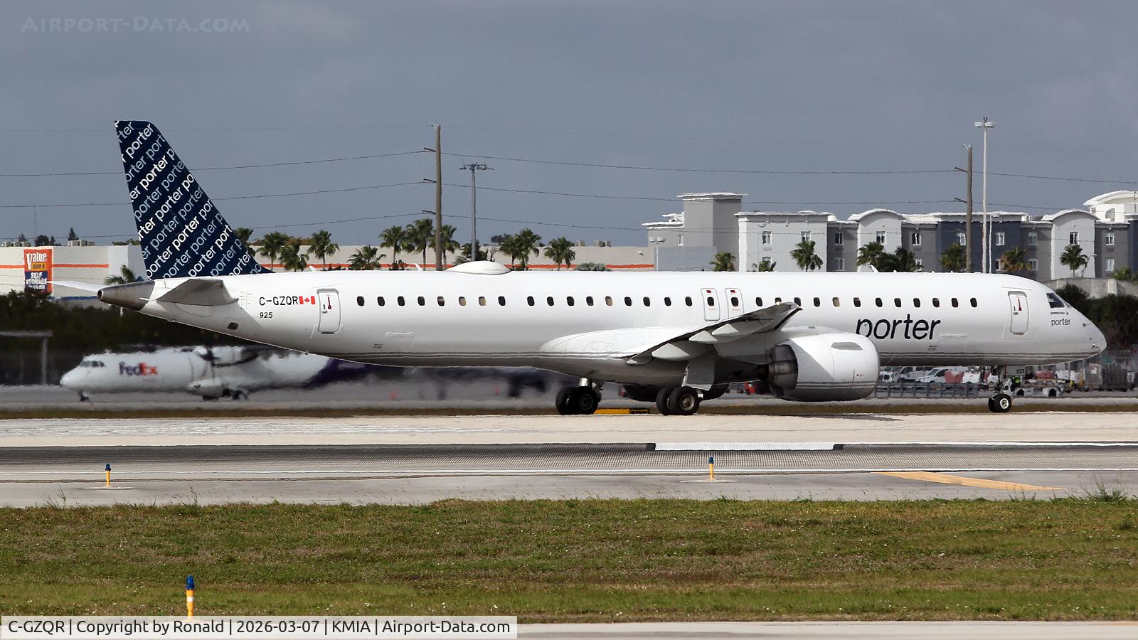 C-GZQR, 2023 Embraer E195-E2 (ERJ 190-400 STD) C/N 19020110, at mia