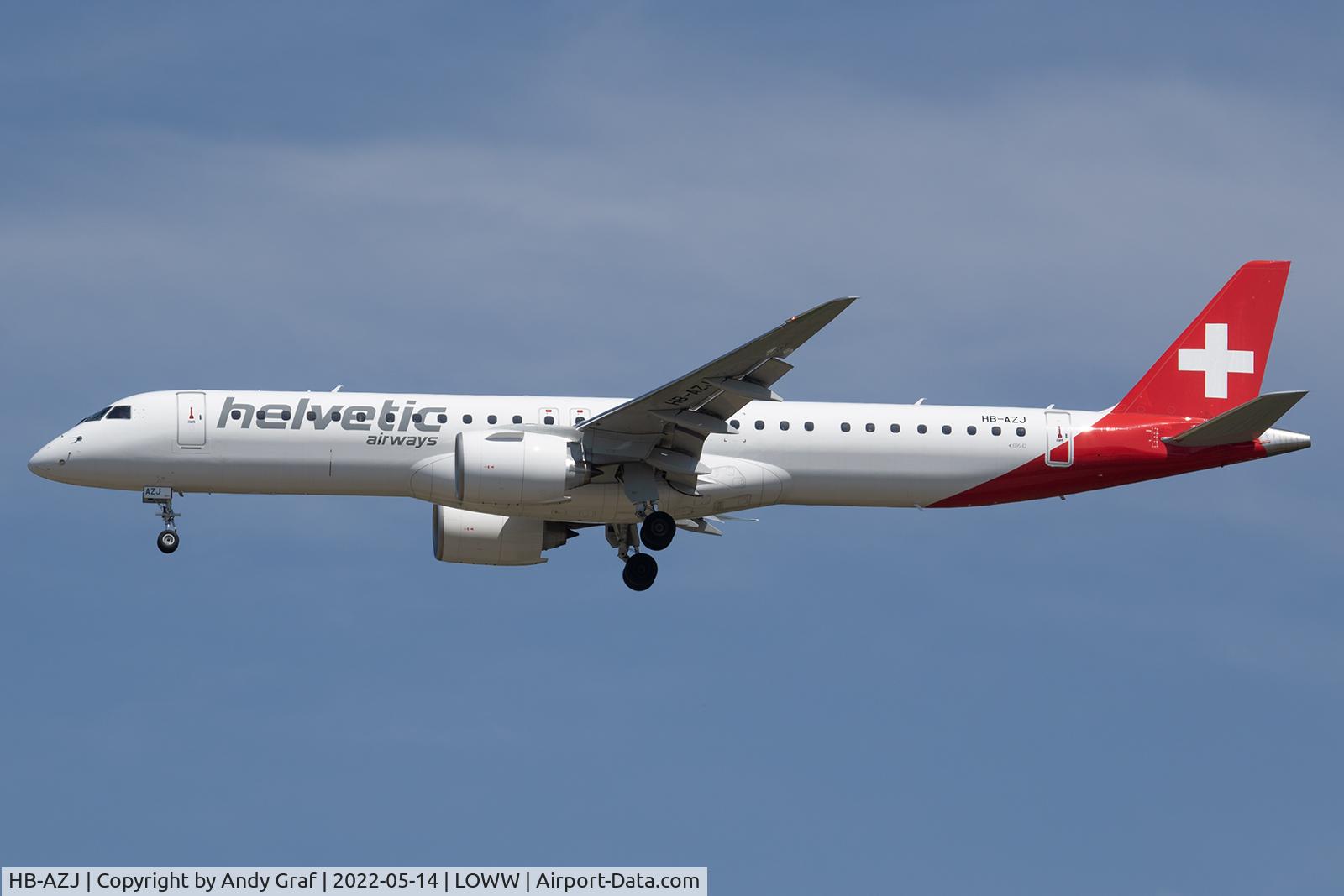 HB-AZJ, 2021 Embraer E195-E2 (ERJ-190-400 STD) C/N 19020057, Helvetic Emb295