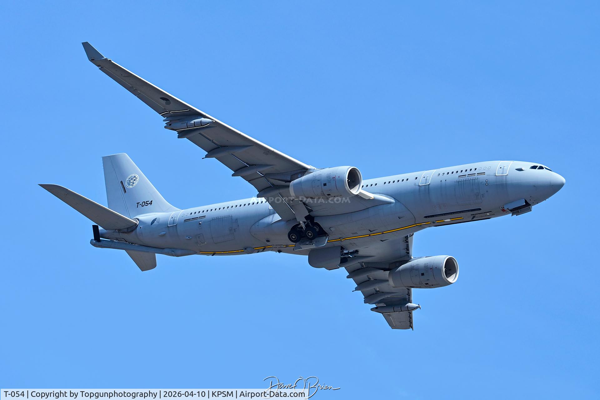 T-054, 2017 Airbus A330-243 MRTT C/N 1830, MMF33 departs Pease