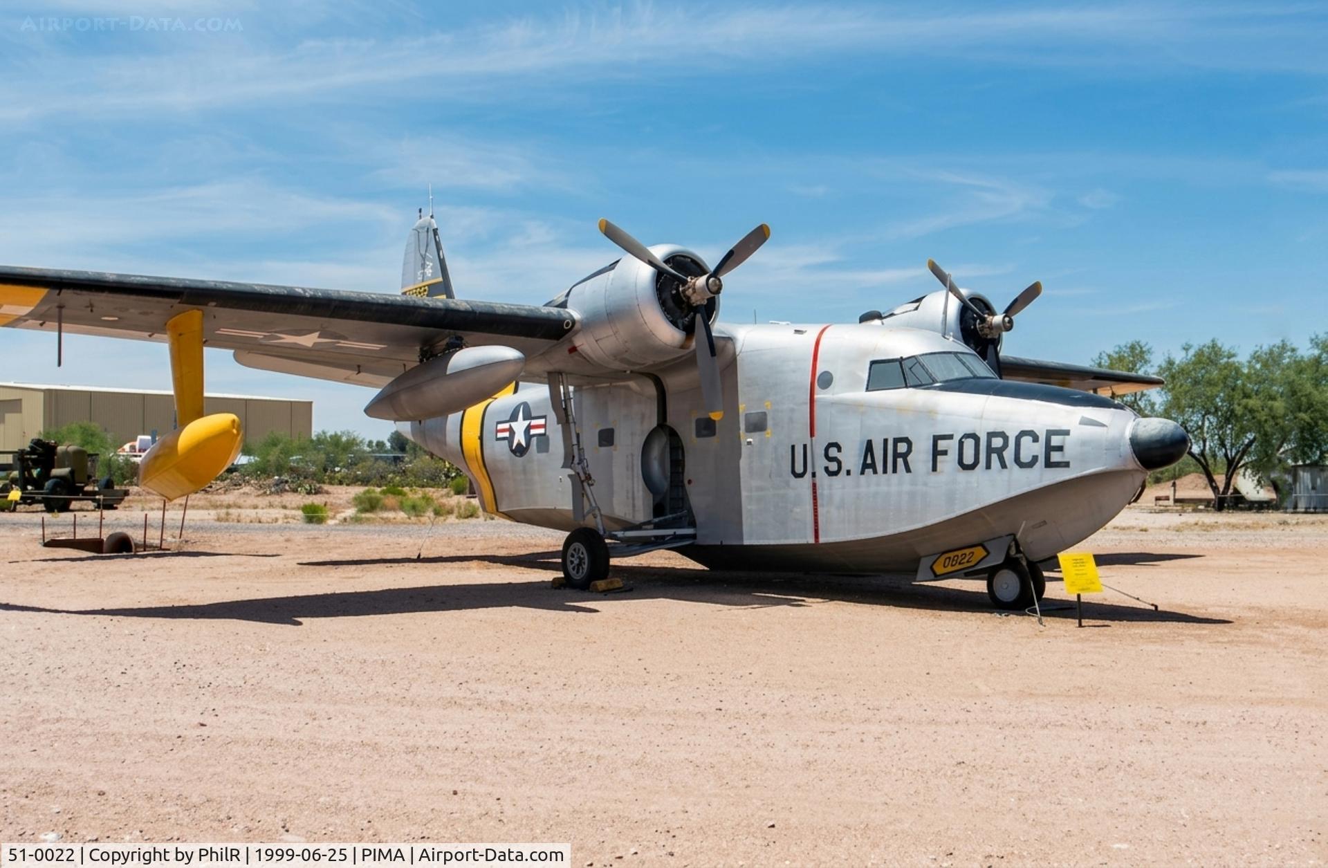 51-0022, 1951 Grumman HU-16B Albatross C/N G-96, 51-0022 1951 Grumman SA-16 Albatross USAF Pima 

