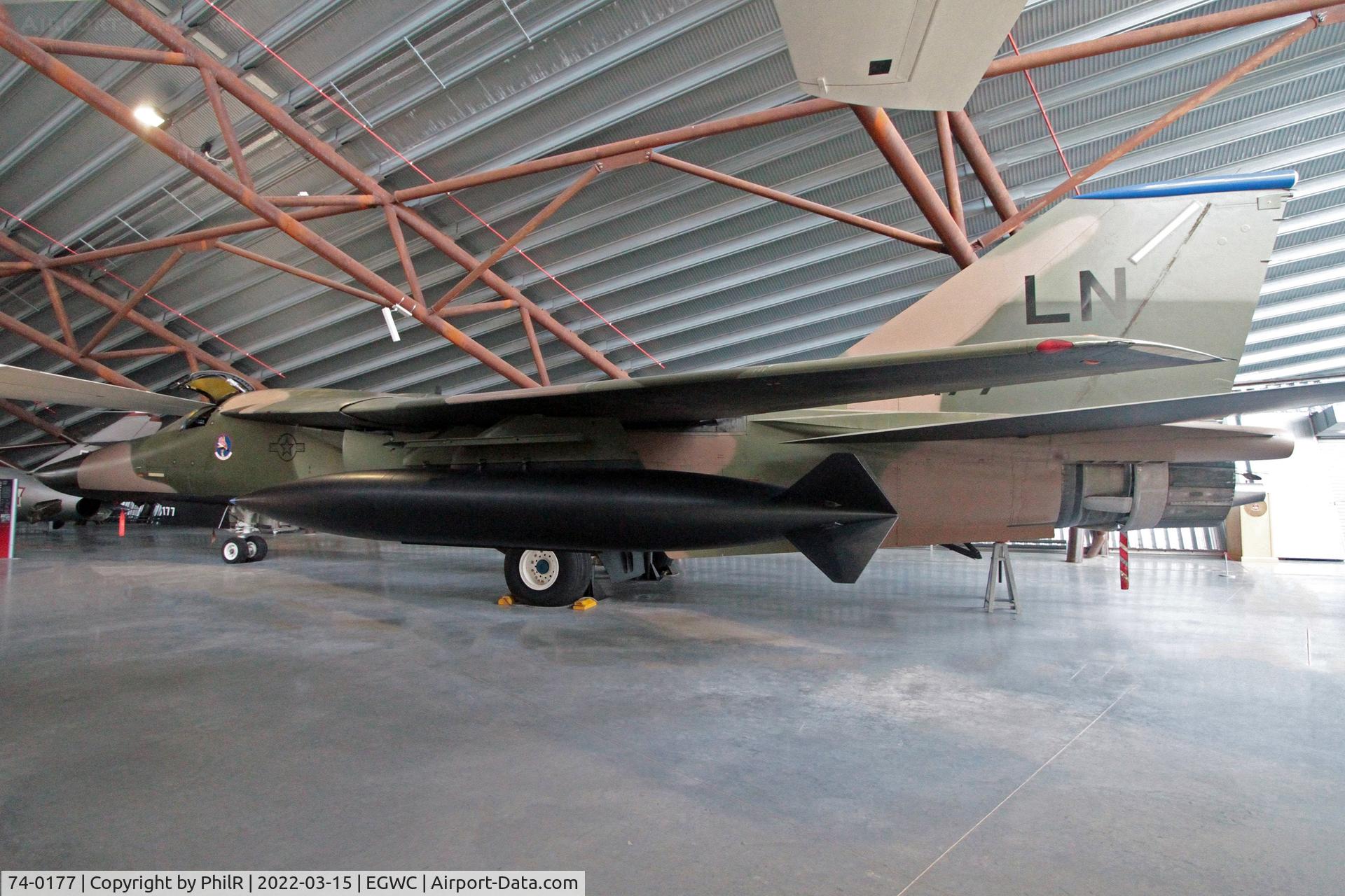 74-0177, 1974 General Dynamics F-111F Aardvark C/N E2-95, 74-0177 1974 General Dynamics F-111F Aardvark USAF Cosford Aerospace Museum 
