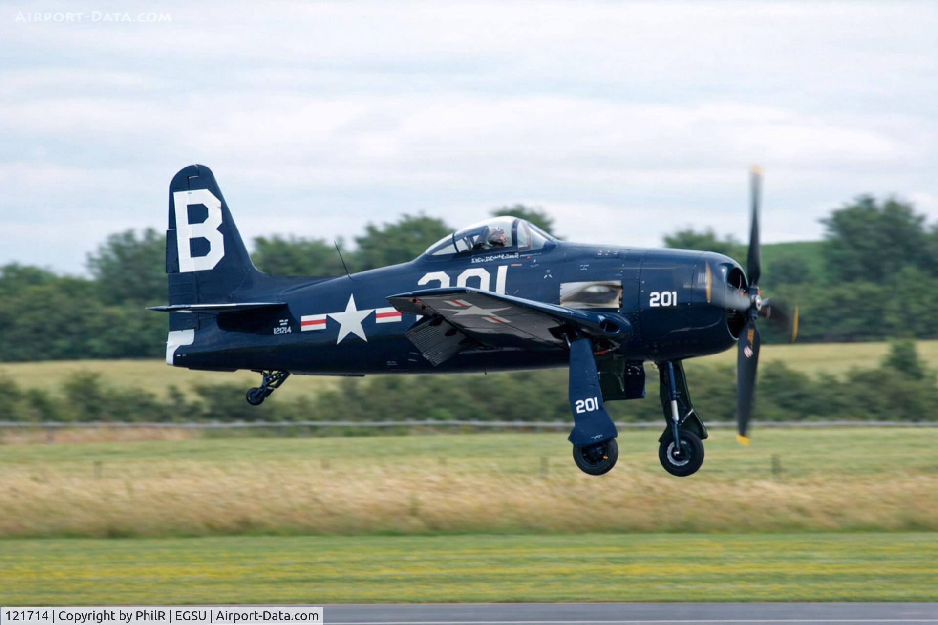 121714, 1948 Grumman F8F-2 (G58) Bearcat C/N D.1088, 121714 (G-RUMM) 1948 Grumman F8F-2P Bearcat USMC Flying Legends Duxford 09.07.16(3).JPG