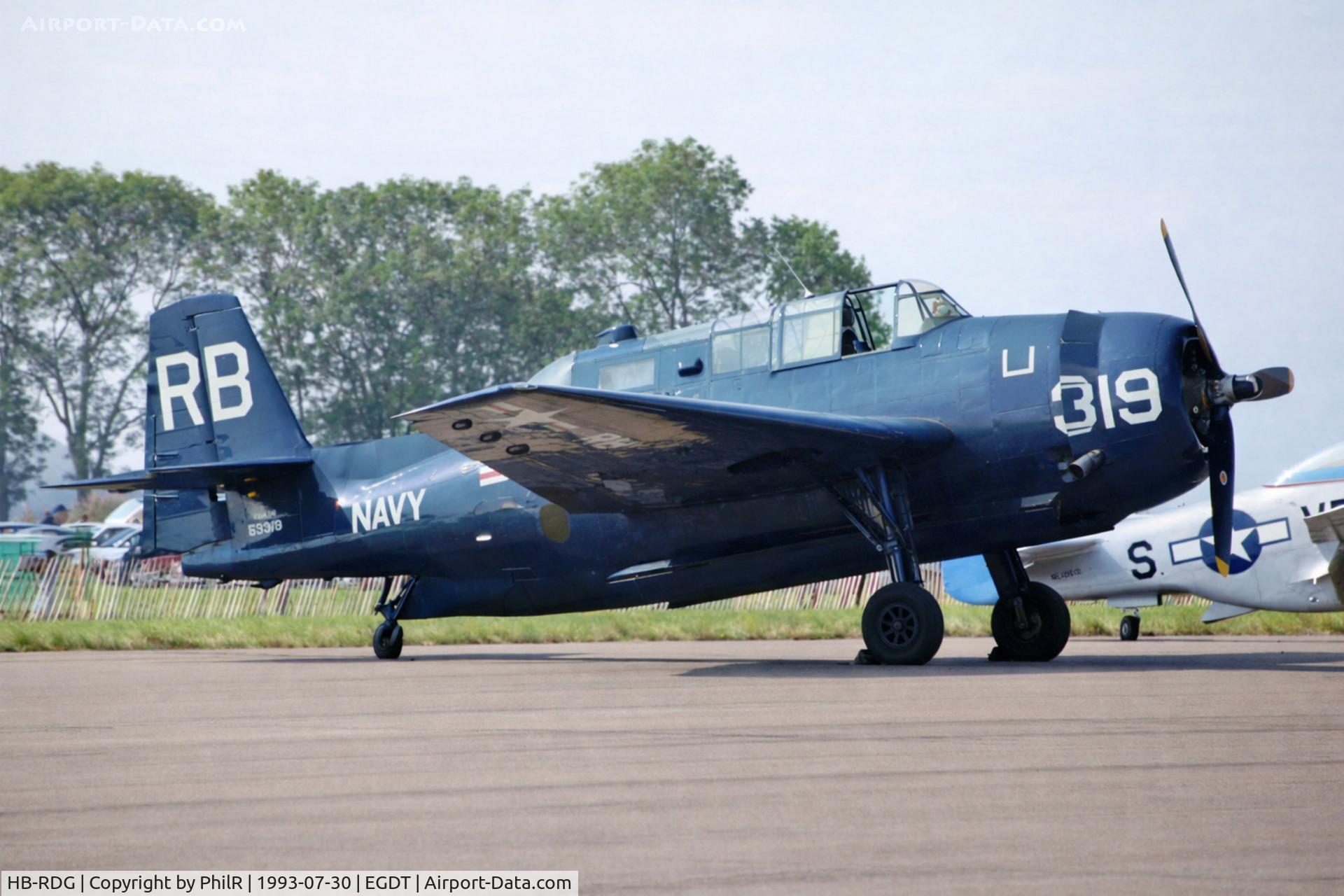 HB-RDG, 1945 Grumman TBM-3R Avenger C/N 3381, 53319 (G-BTPD) 1945 Grumman TBM-3R Avenger USN Great Warbirds Wroughton 