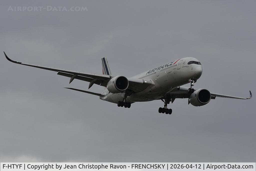 F-HTYF, 2020 Airbus A350-941 C/N 422, Paris (CDG)	Bordeaux (BOD)	(AFR374V)