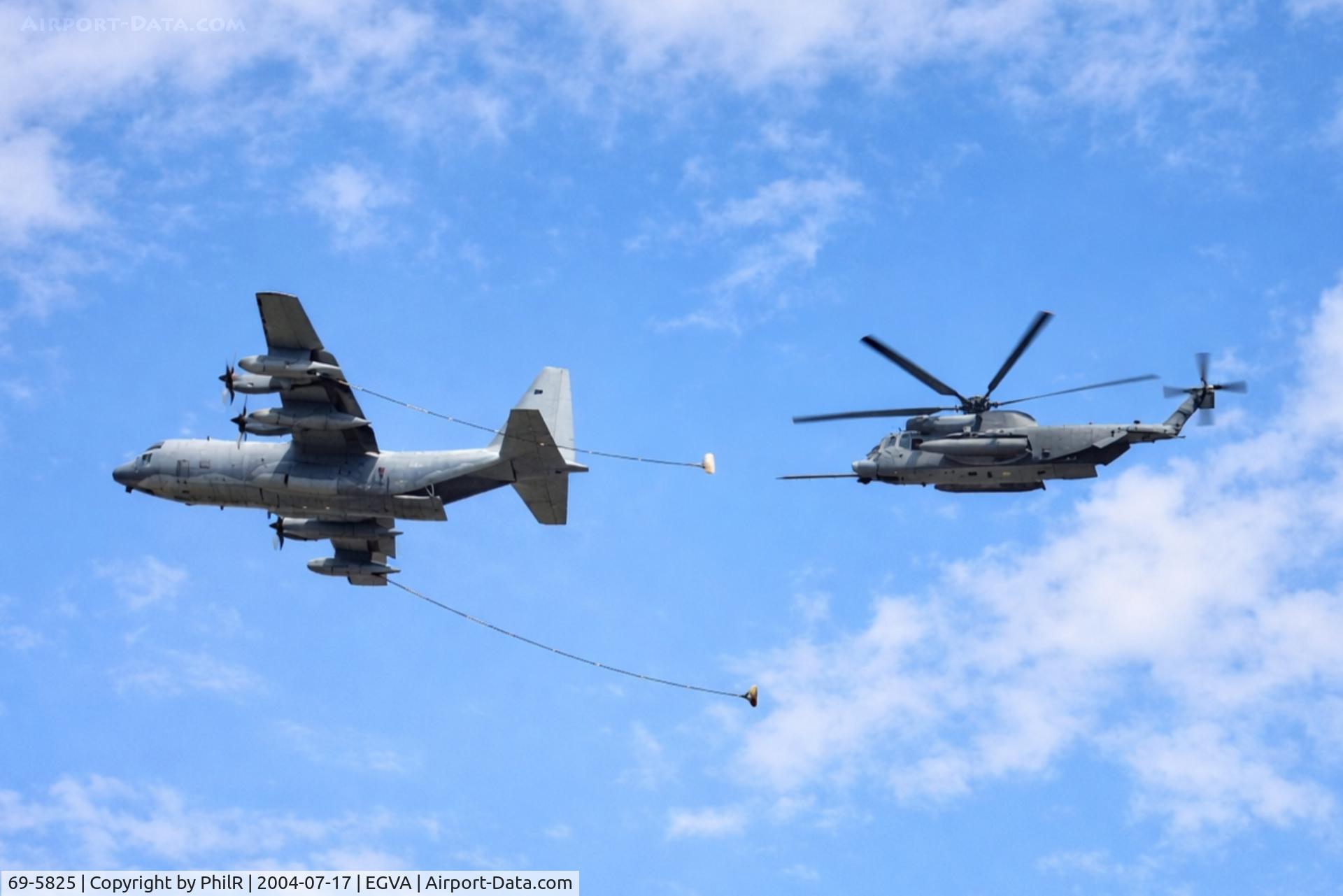 69-5825, 1969 Lockheed MC-130P Combat Shadow C/N 382-4374, 69-5825 1969 Lockheed MC-130P Hercules USAF Refuelling 6914994 Sikorsky MH-53M USAF RIAT
