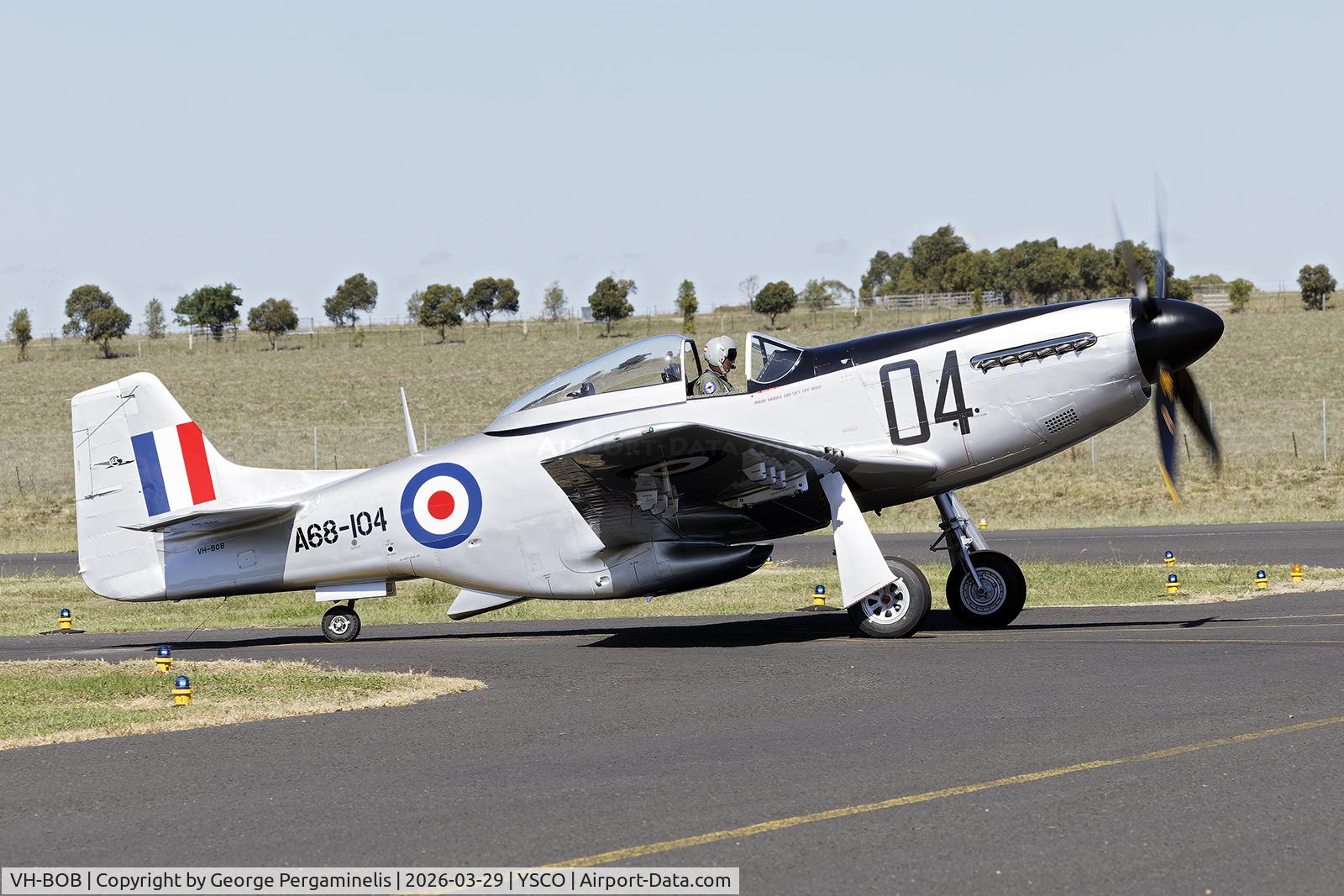 VH-BOB, 1947 Commonwealth CA-18 Mustang 21 C/N 1429, Warbirds Over Scone 2026.