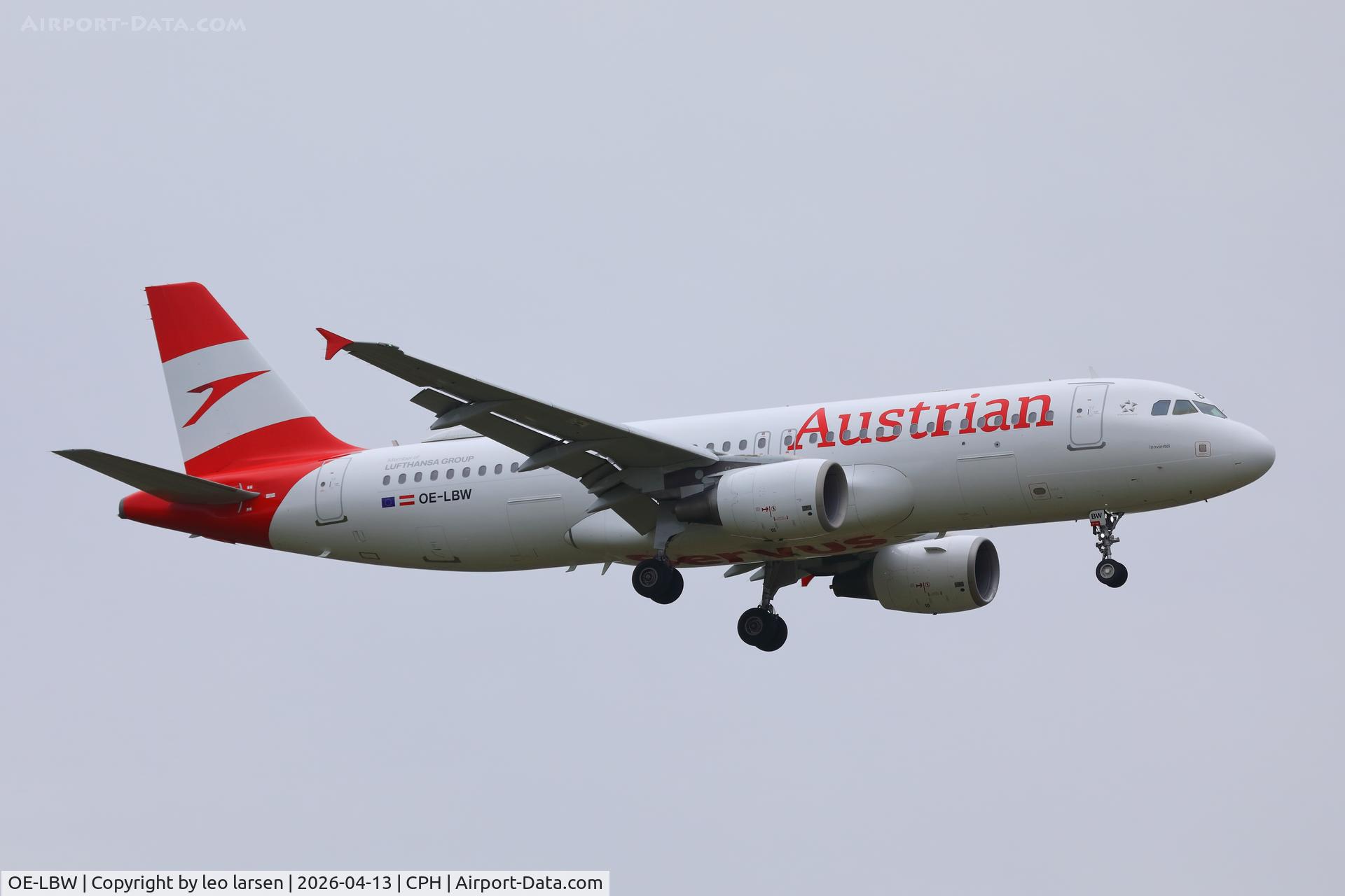 OE-LBW, 2001 Airbus A320-214 C/N 1678, Copenhagen 13.4.2026