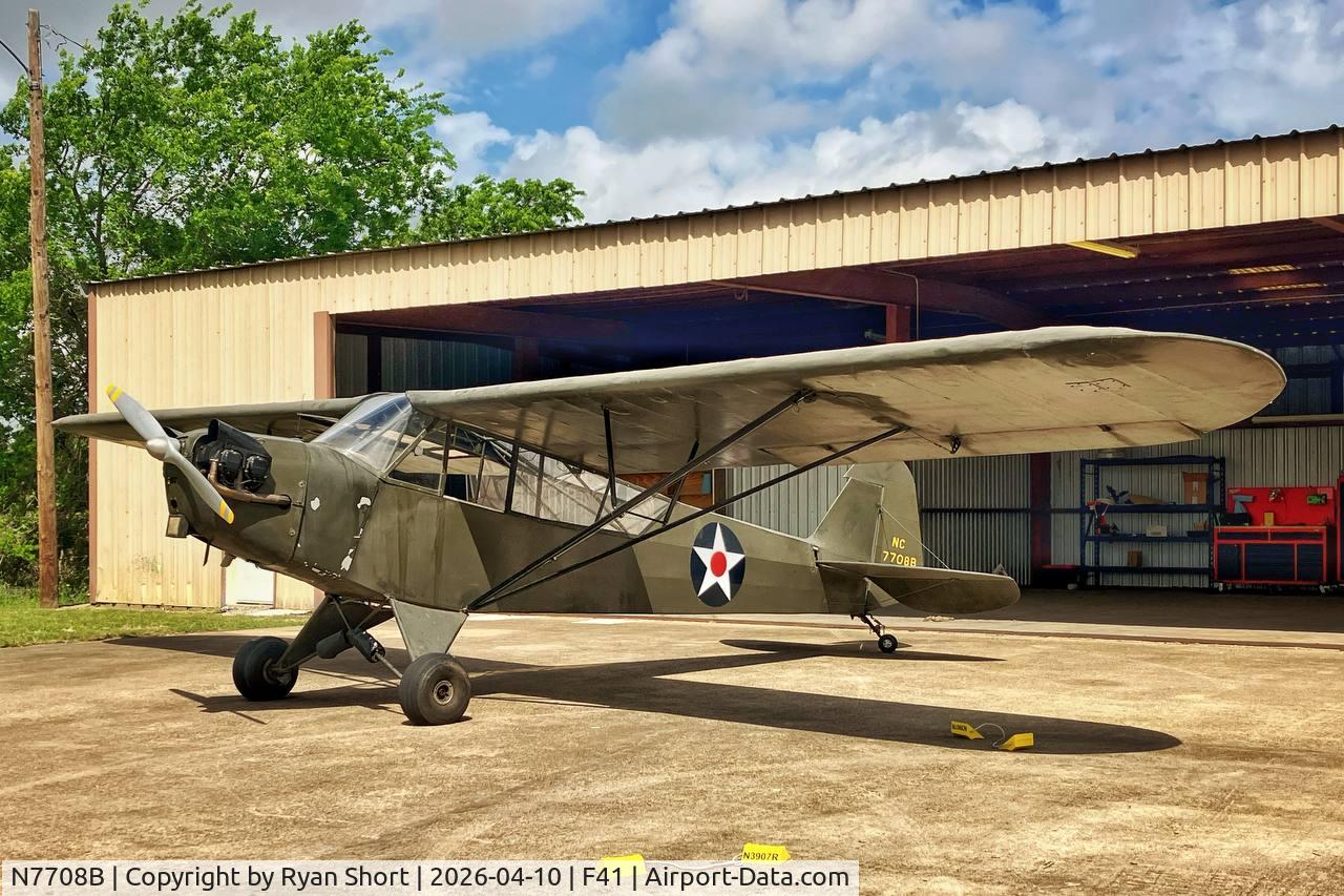 N7708B, 1946 Piper J3C-65 Cub C/N 16389, Seen last week.