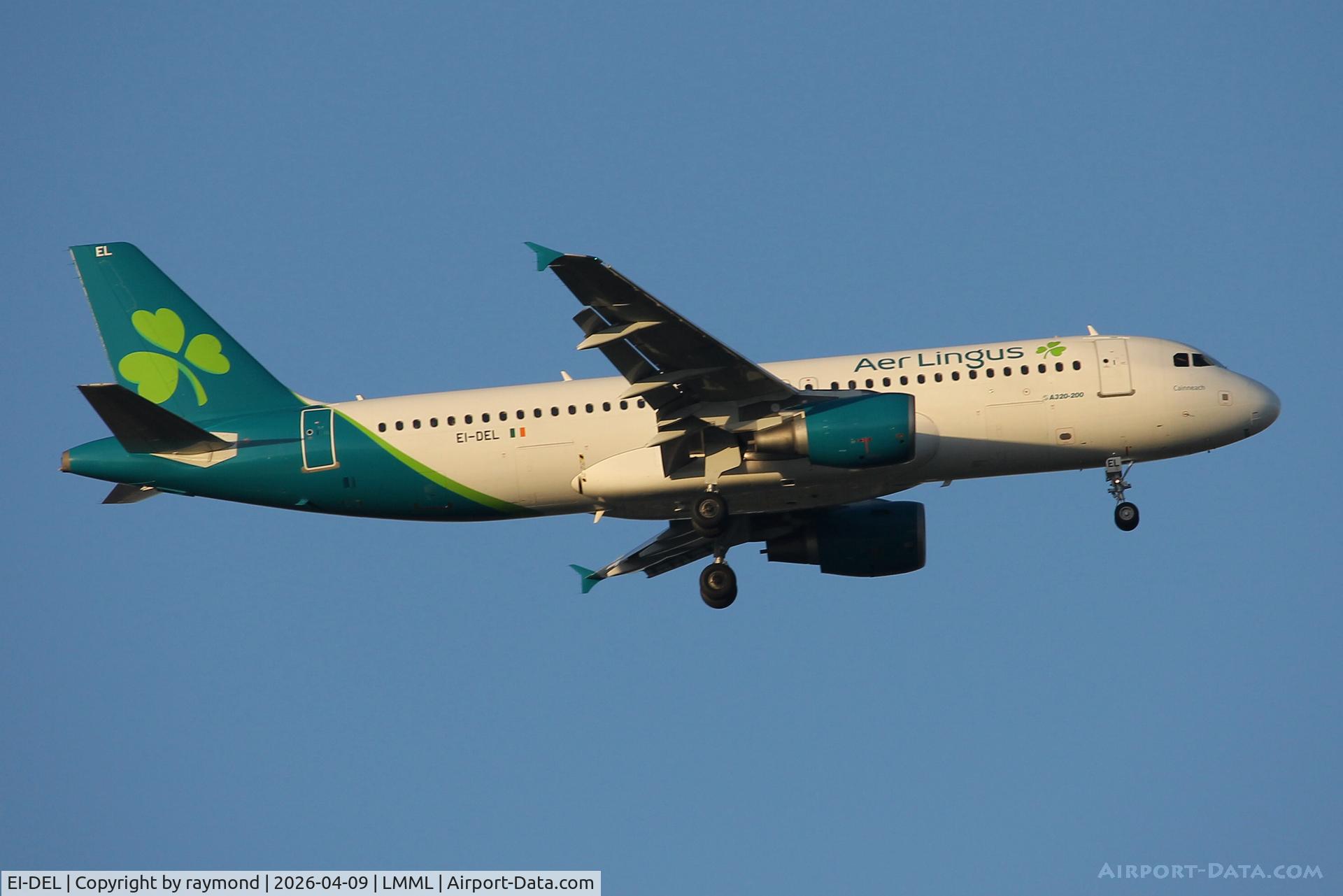 EI-DEL, 2005 Airbus A320-214 C/N 2409, Airbus A320-214 reg EI-DEL of Aer Lingus approaching RW13, coming from Dublin.