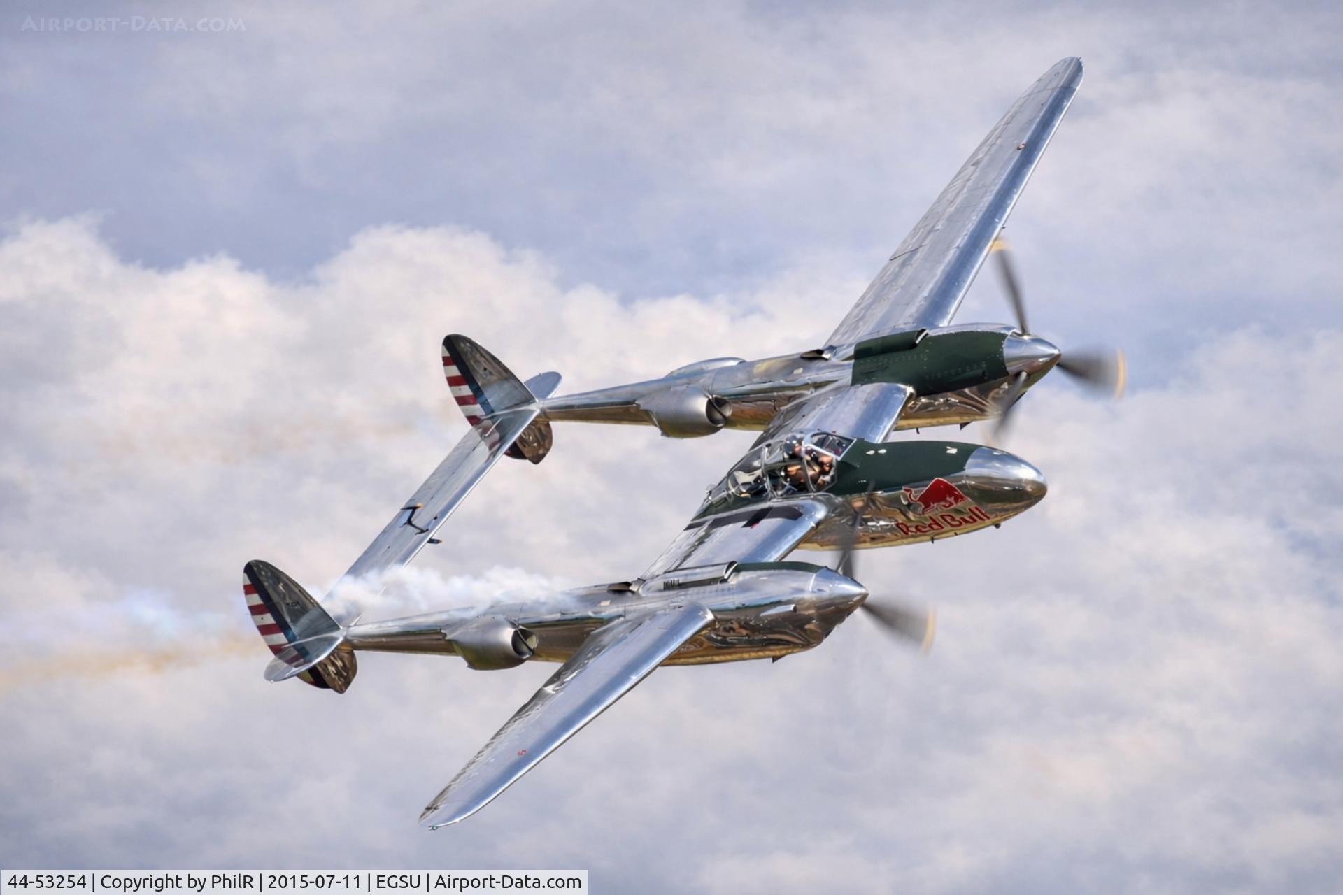 42-67543, 1943 Lockheed P-38J Lightning C/N 2054, 44-53254 (N25Y) 1944 Lockheed P-38L Lightning Red Bull Duxford