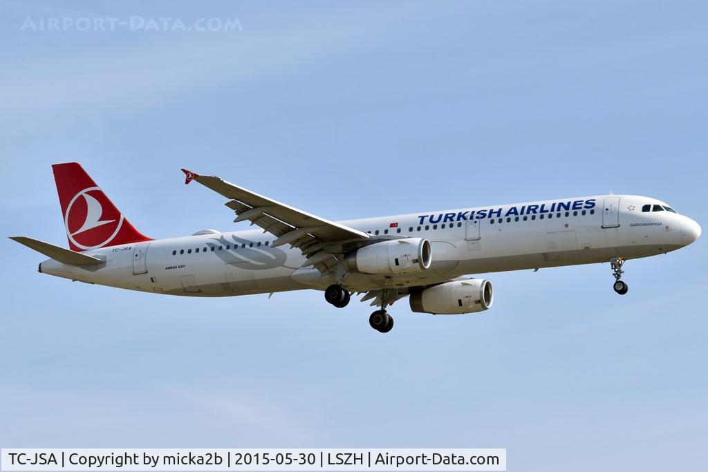 TC-JSA, 2012 Airbus A321-231 C/N 5154, Landing