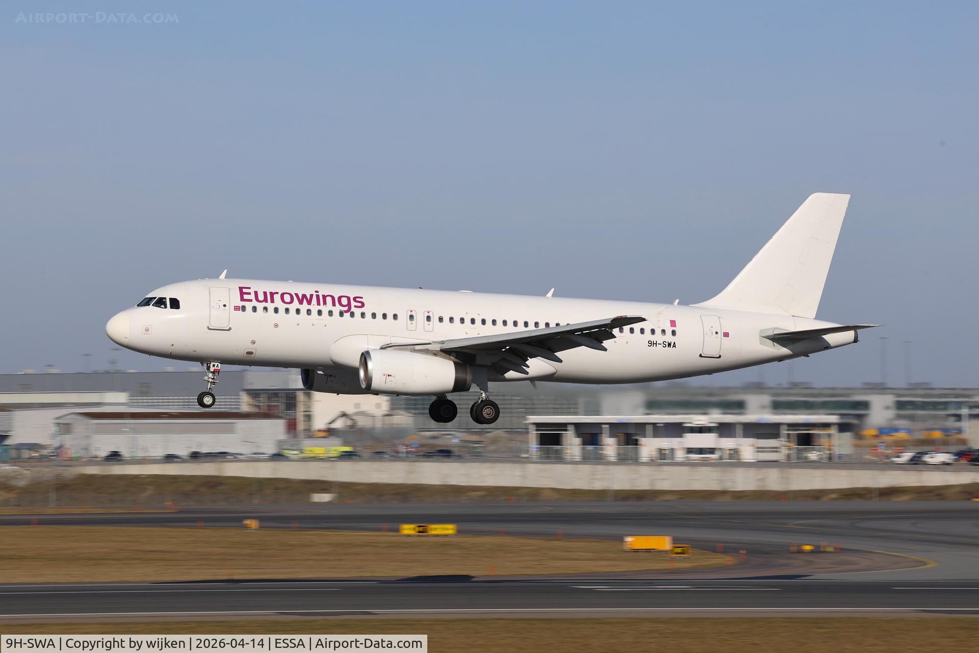 9H-SWA, 2009 Airbus A320-232 C/N 3807, Rwy 19L