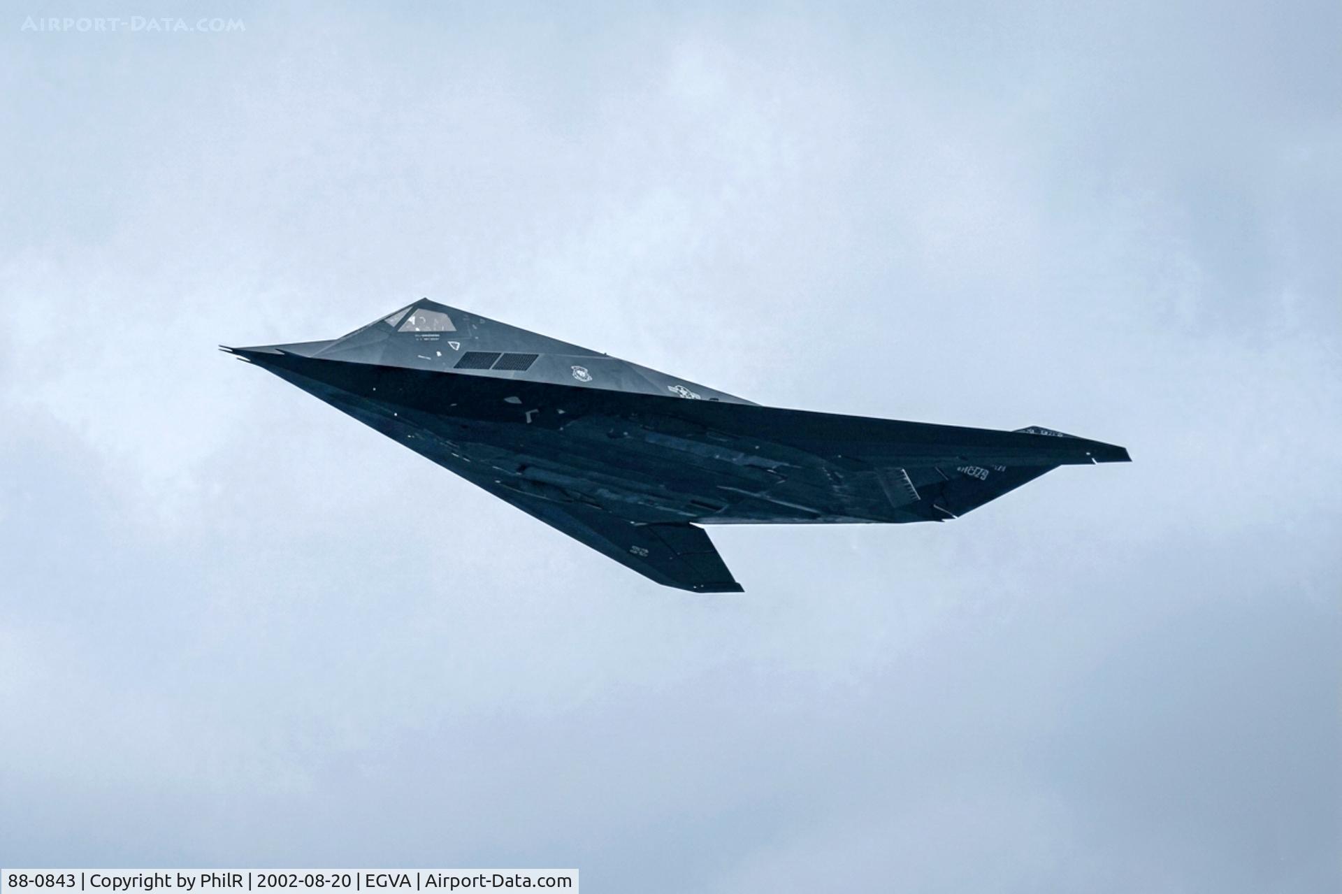 88-0843, 1988 Lockheed F-117A Nighthawk C/N A.4068, 88-0843 1988 Lockheed F-117A Nighthawk USAF RIAT
