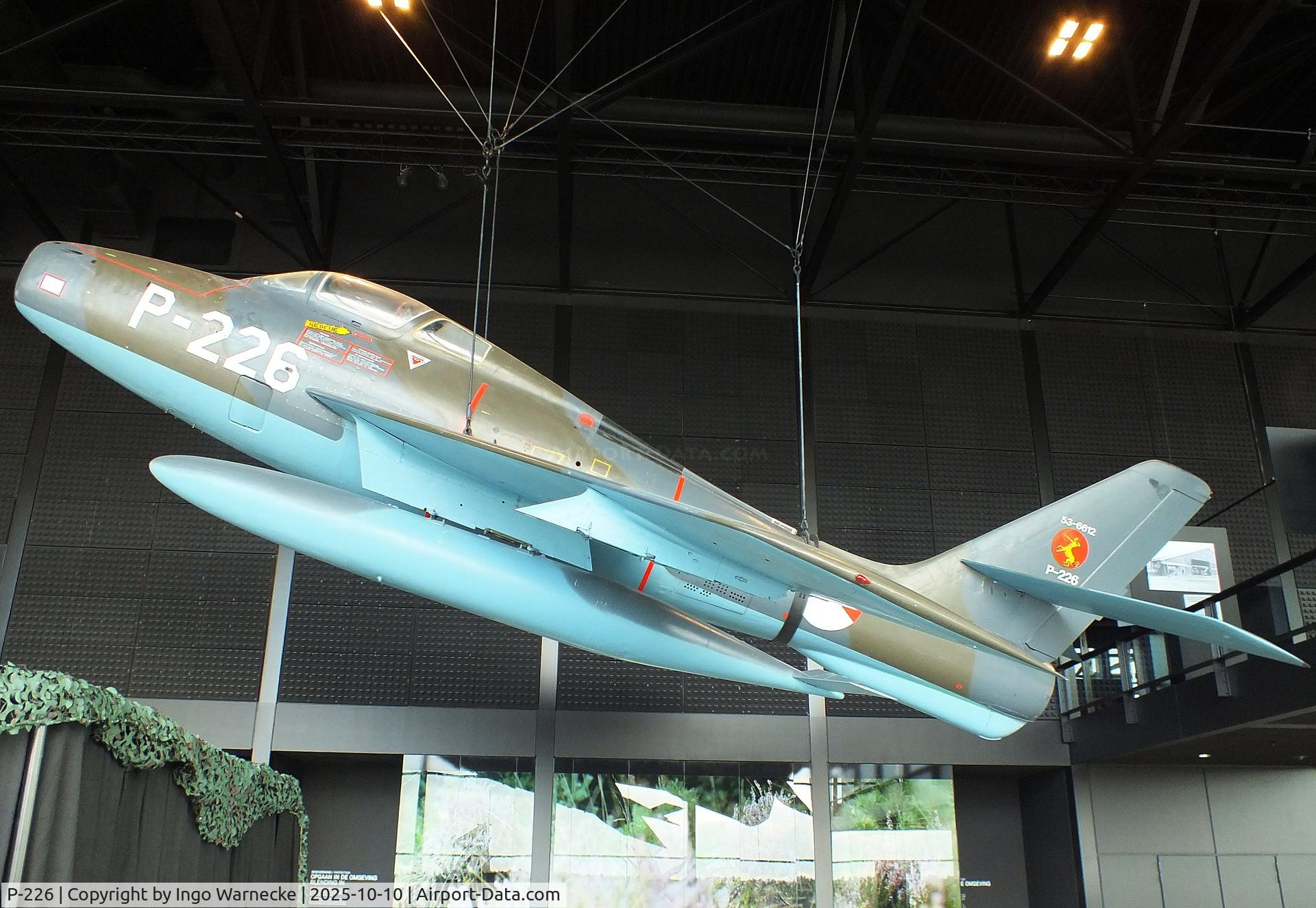 P-226, 1953 Republic F-84F Thunderstreak C/N Not found (53-6612/P-226), Republic F-84F Thunderstreak at the Nationaal Militair Museum / National Military Museum, Soesterberg