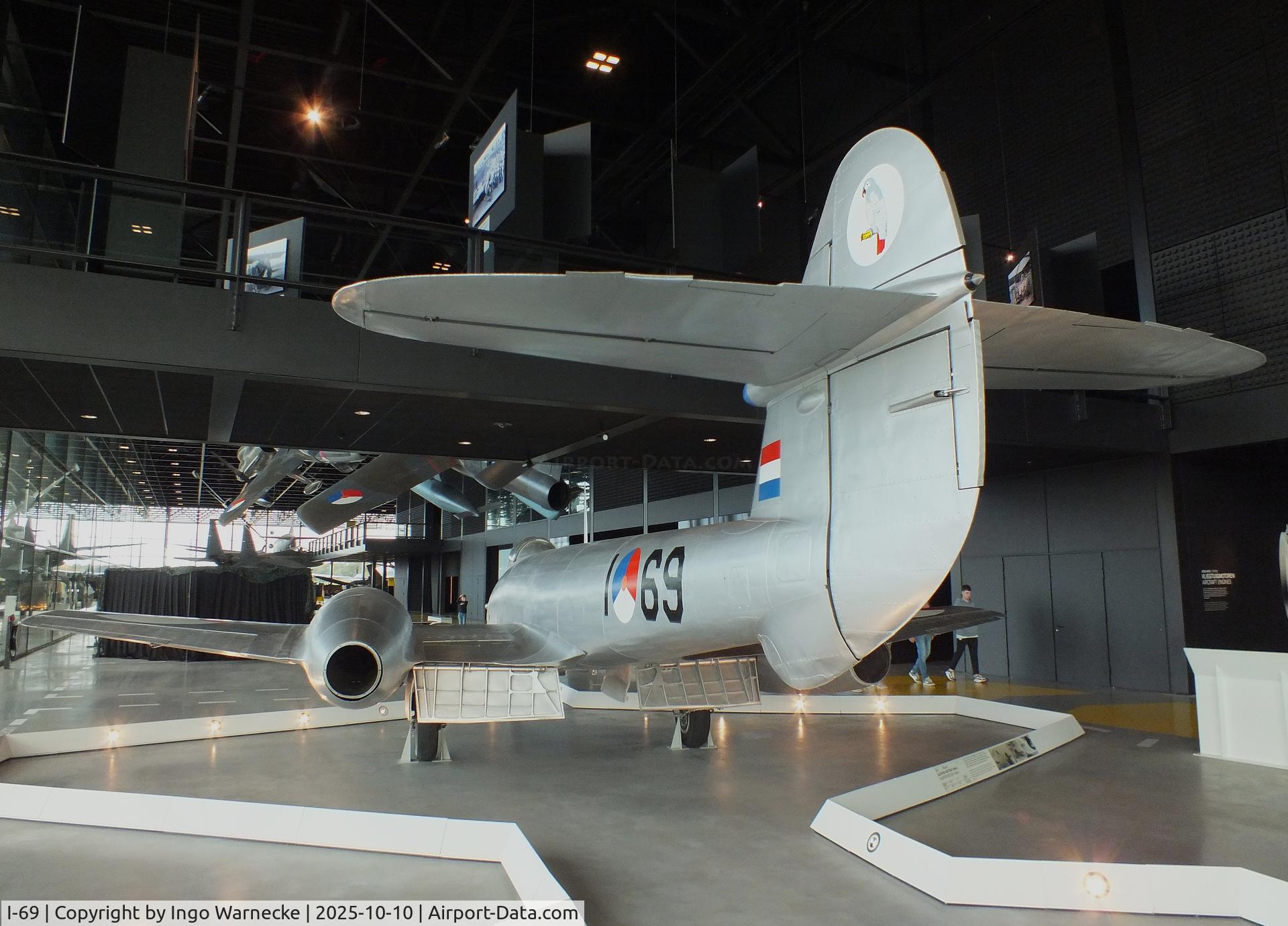 I-69, Gloster Meteor F.4 C/N Not found VZ409/I-69, Gloster Meteor F4 at the Nationaal Militair Museum / National Military Museum, Soesterberg