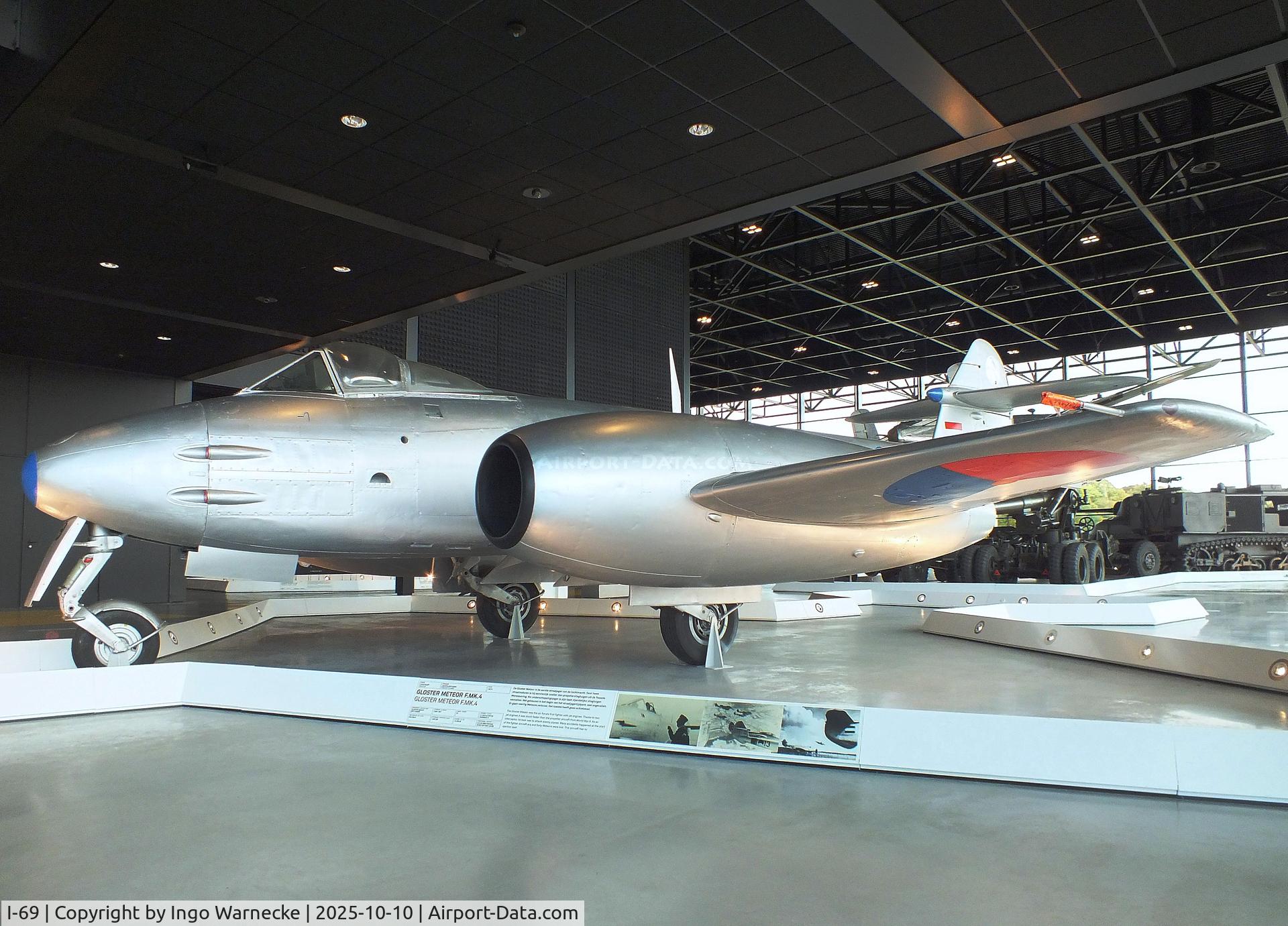 I-69, Gloster Meteor F.4 C/N Not found VZ409/I-69, Gloster Meteor F4 at the Nationaal Militair Museum / National Military Museum, Soesterberg