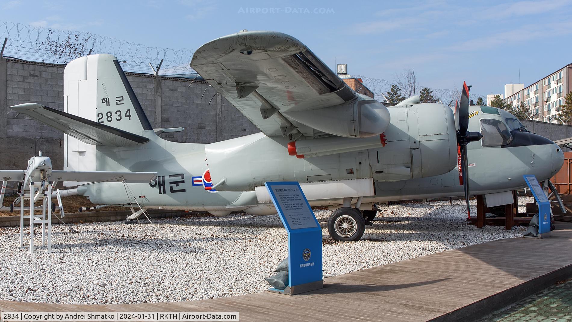 2834, Grumman S-2E C/N 303C, Ex USN 152834. Displayed as a part of 6th Air Wing History museum (Pohang, Korea).